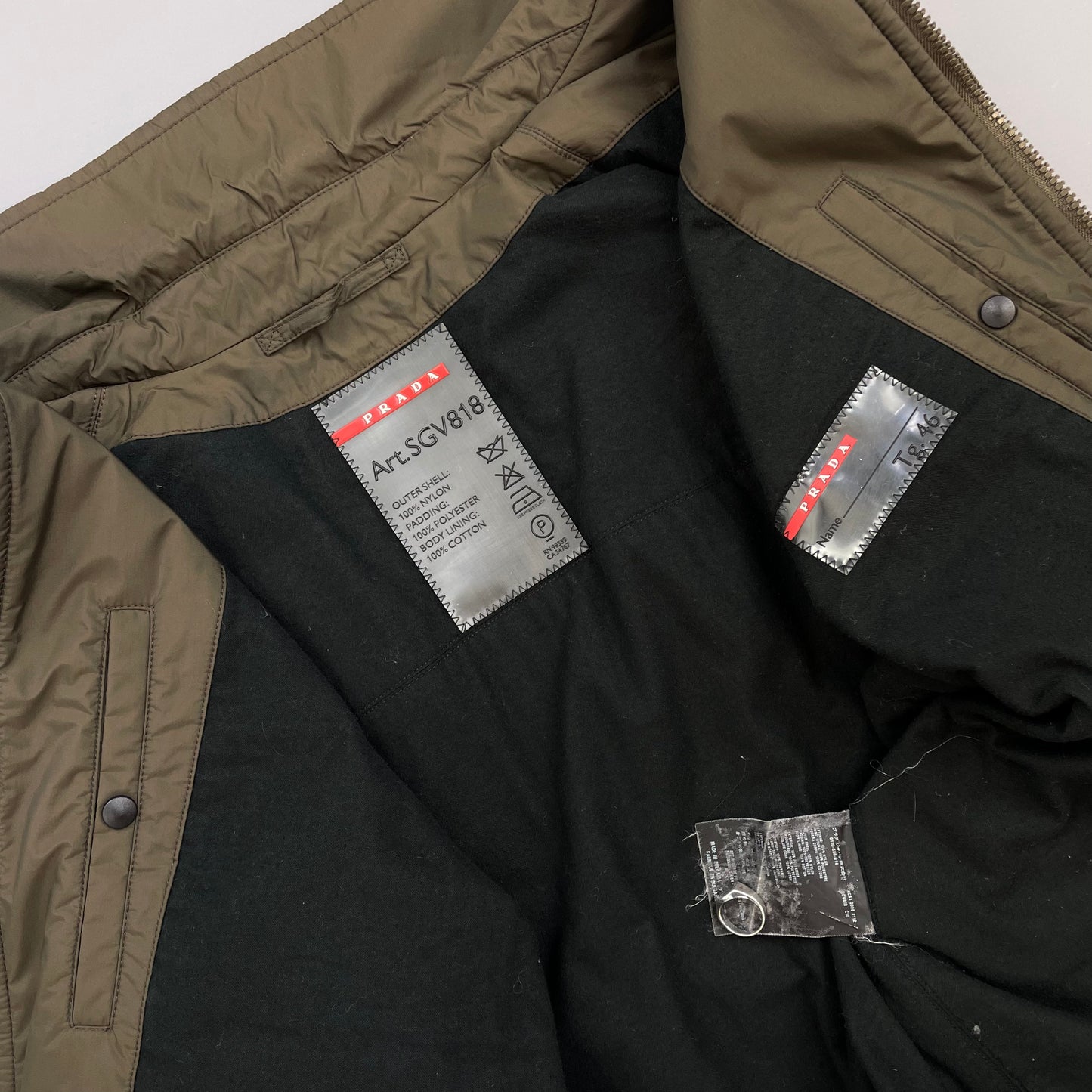 Prada Sport Brown 2006 Padded & Lined Nylon Trench Mac Jacket