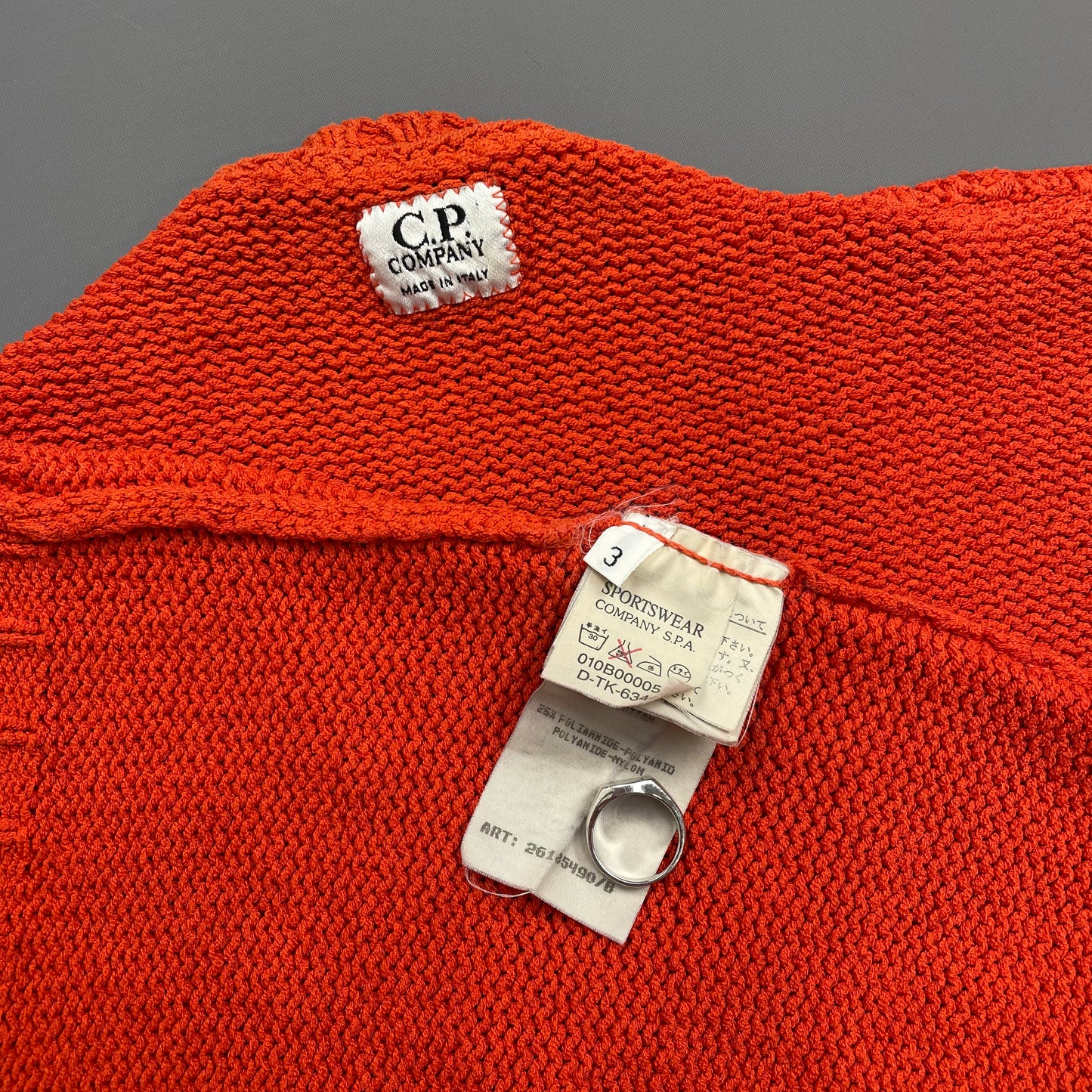 C.P. Company Orange SS97 Cotton Blend Knit Jumper