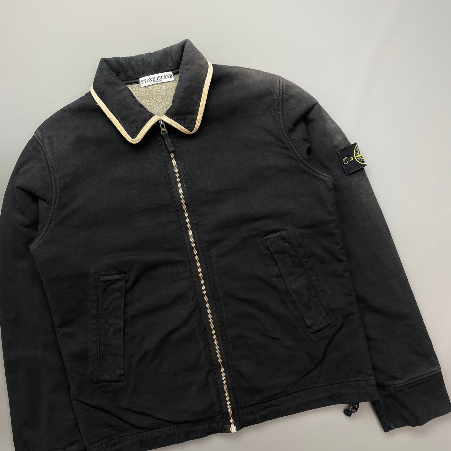 Stone Island Black AW06 Cotton Zip-Through Harrington Jacket