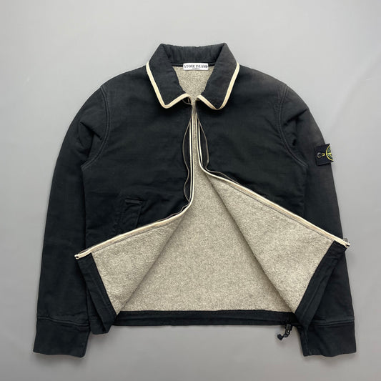 Stone Island Black AW06 Cotton Zip-Through Harrington Jacket
