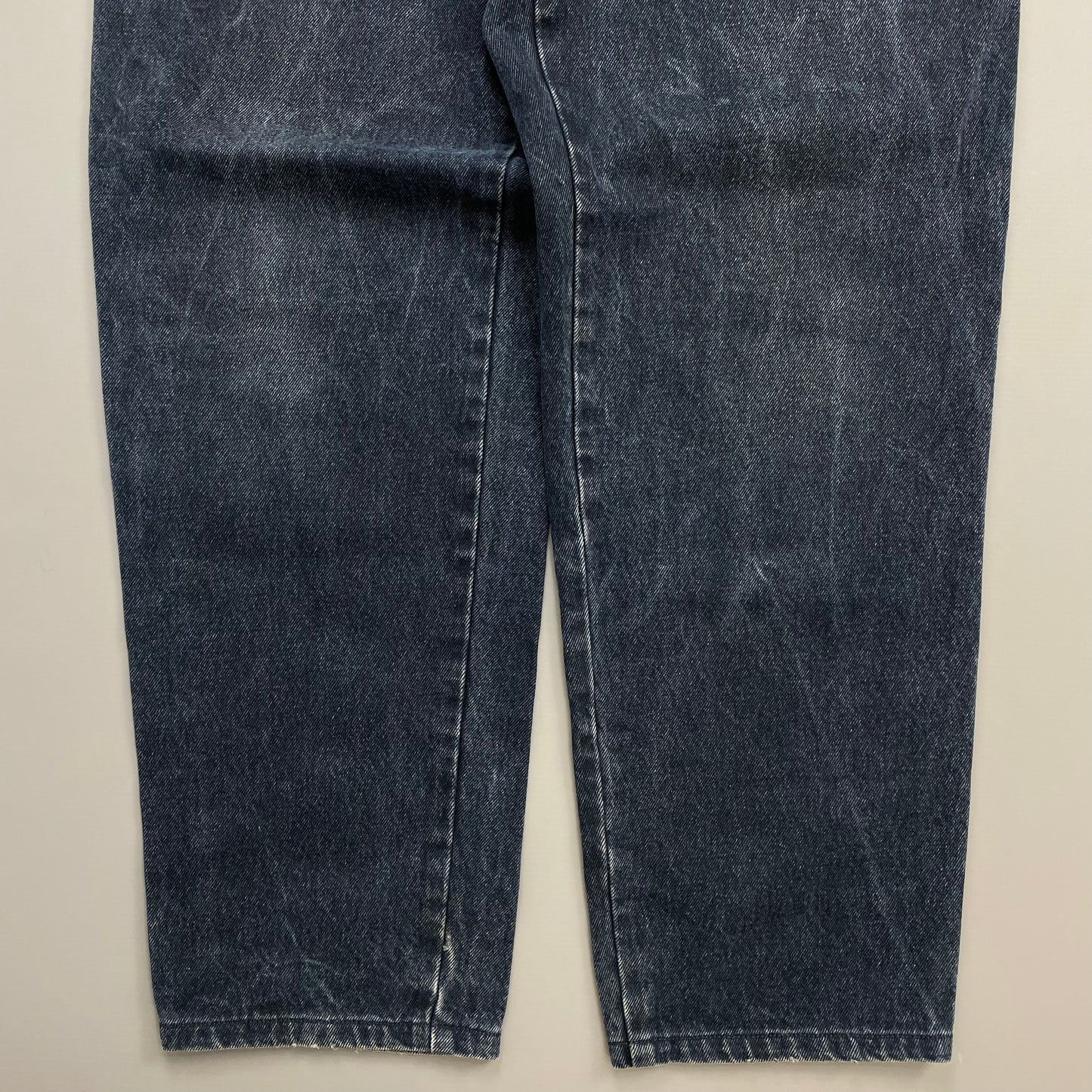 Armani Jeans Dark Blue 1990s Silver Logo Barrel Leg Denim Jeans
