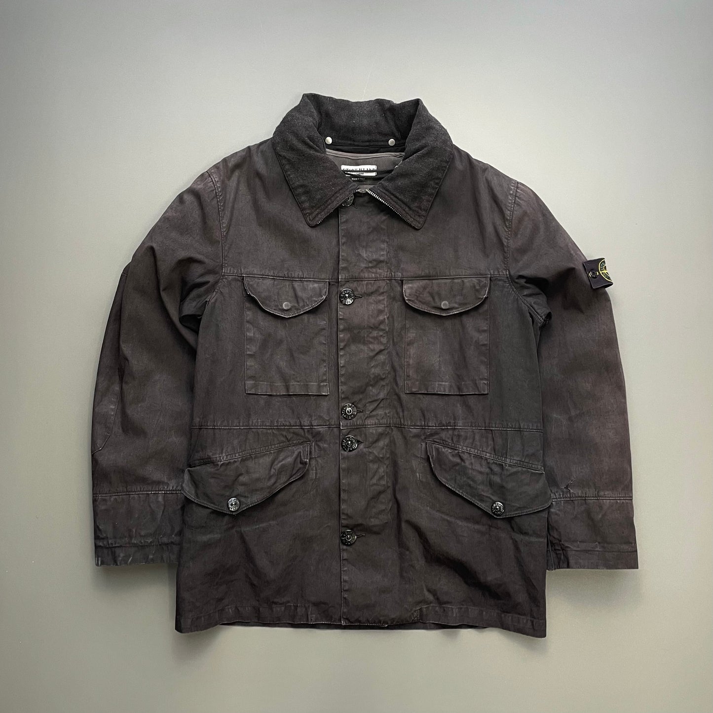 Stone Island Black AW03 Lino Flax Dutch Rope Liner Field Jacket