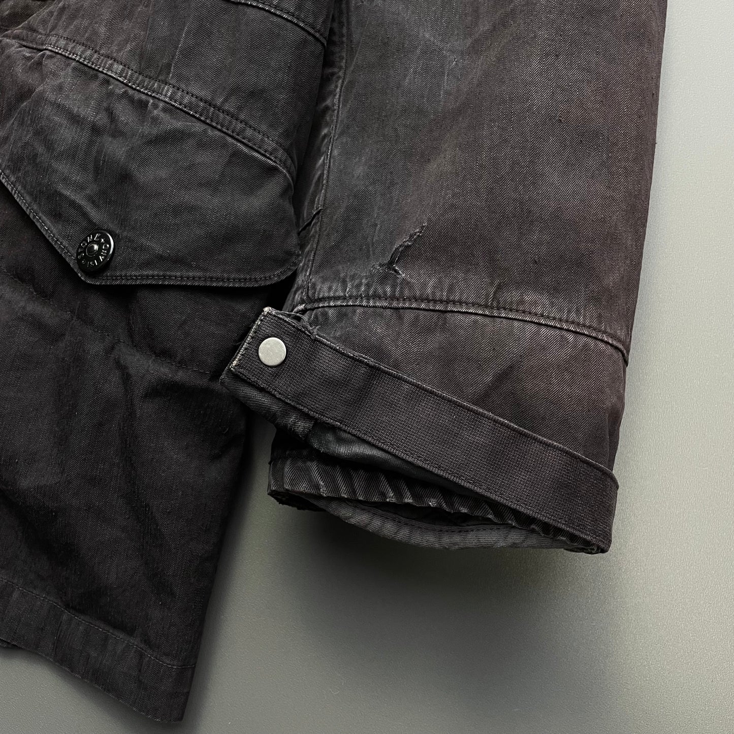 Stone Island Black AW03 Lino Flax Dutch Rope Liner Field Jacket