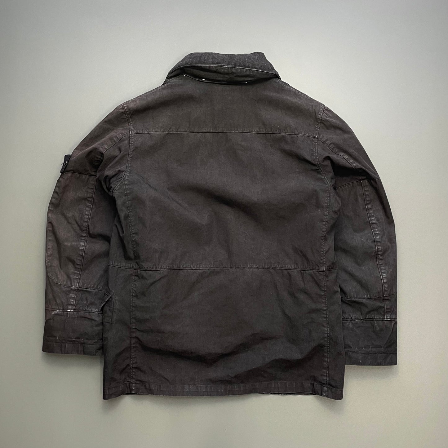 Stone Island Black AW03 Lino Flax Dutch Rope Liner Field Jacket