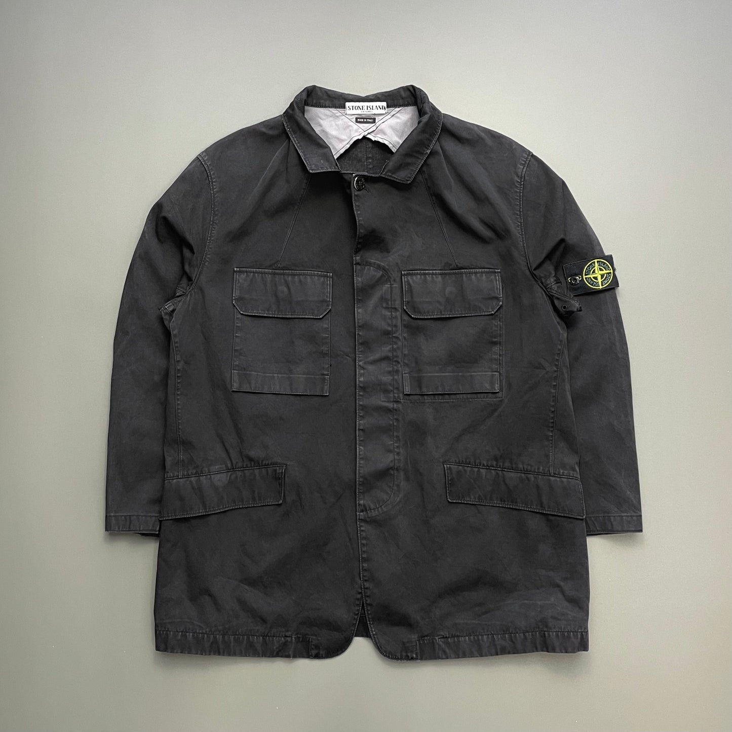 Stone Island Black AW05 Waxy Cotton Field Jacket