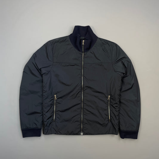 Prada Sport Navy 2006 Nylon Padded Bomber Jacket