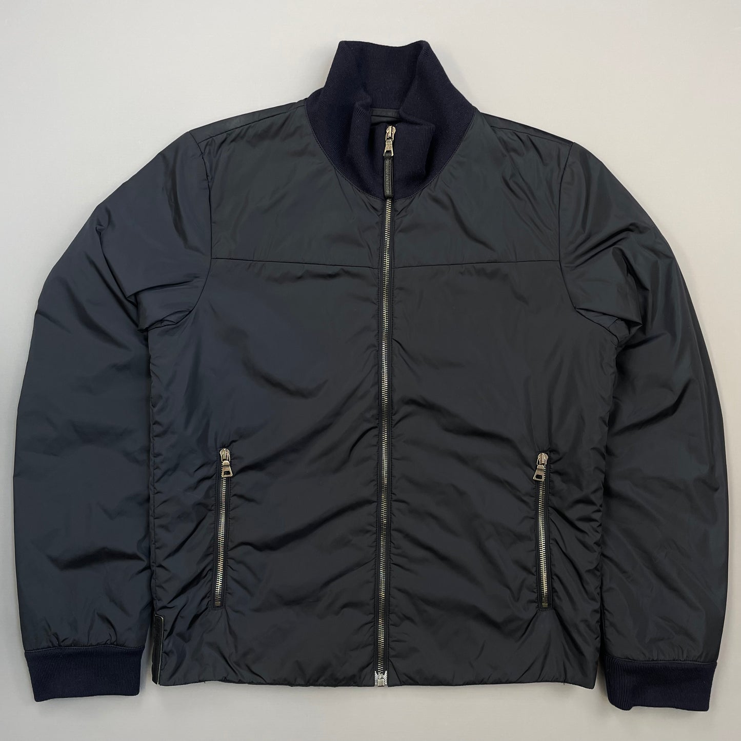 Prada Sport Navy 2006 Nylon Padded Bomber Jacket
