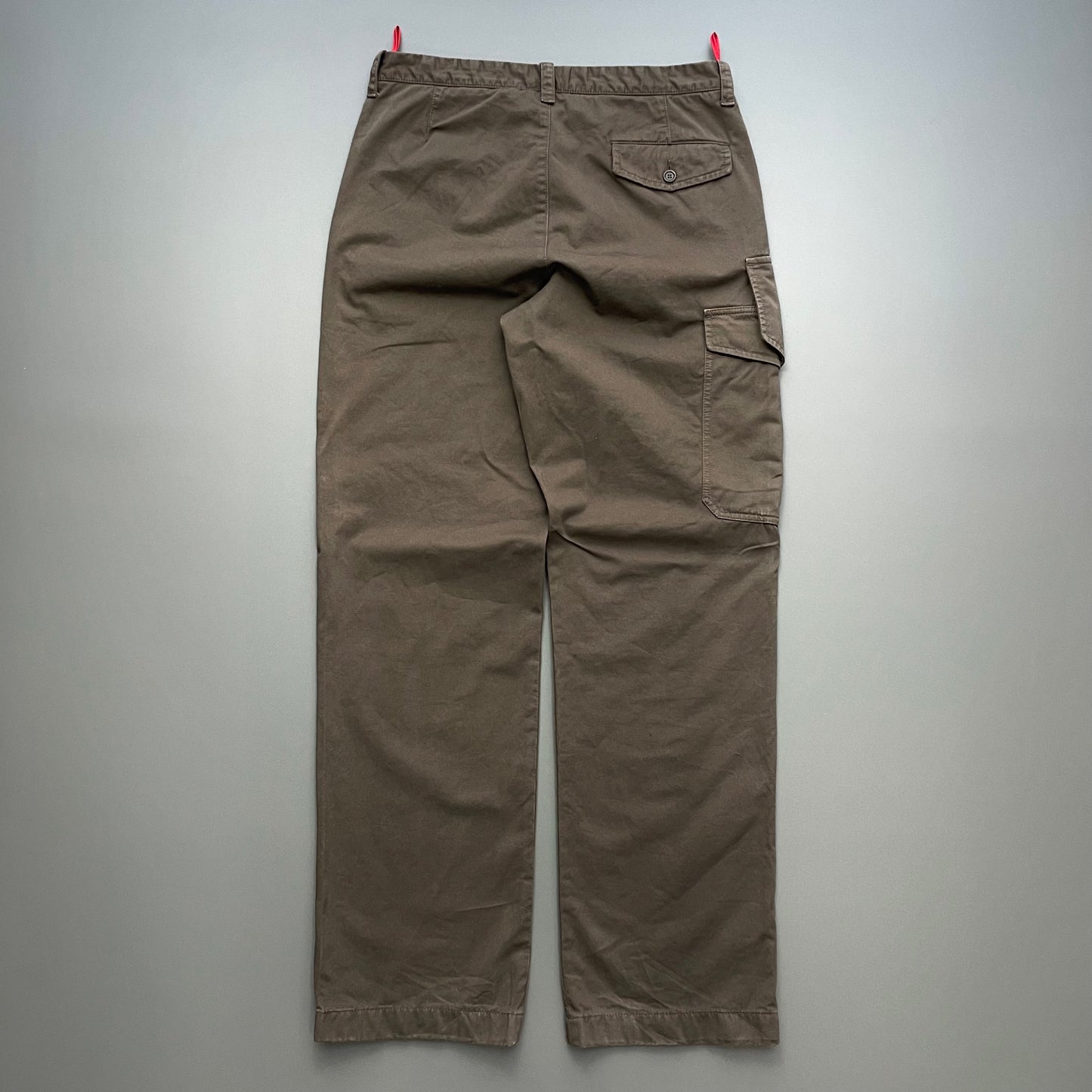 Prada Sport Brown 00s Asymmetrical Cargo Trousers