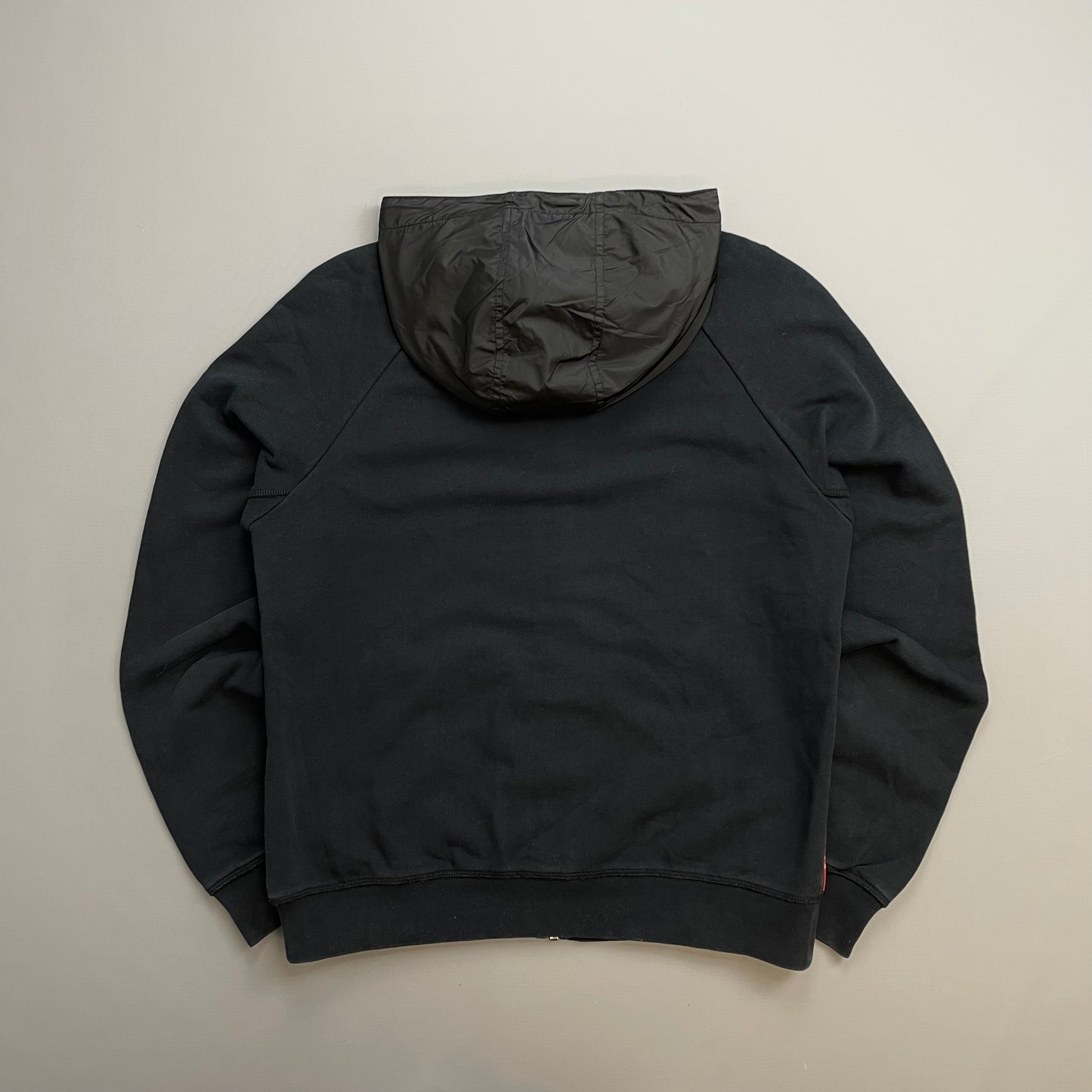 Prada Sport Black 2013 Nylon Hood Zip-Through Hoodie