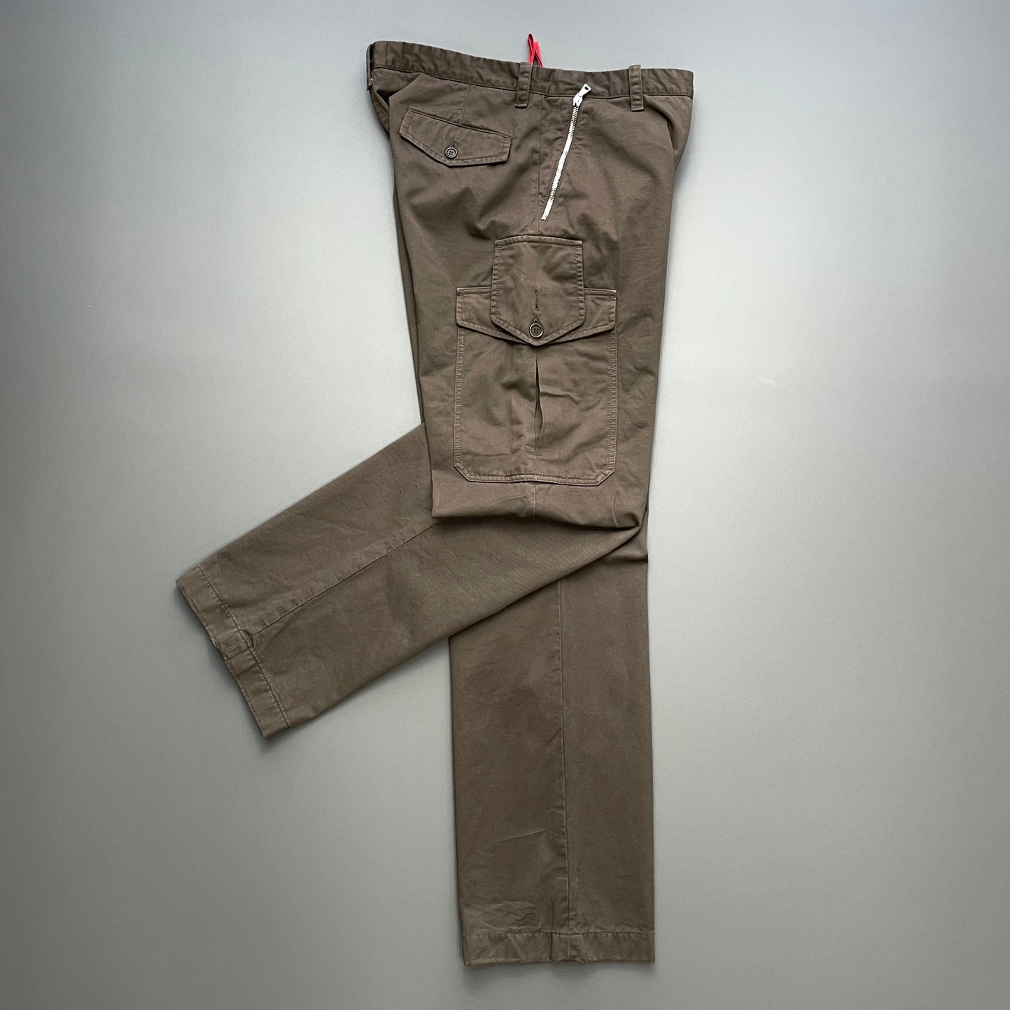 Prada Sport Brown 00s Asymmetrical Cargo Trousers
