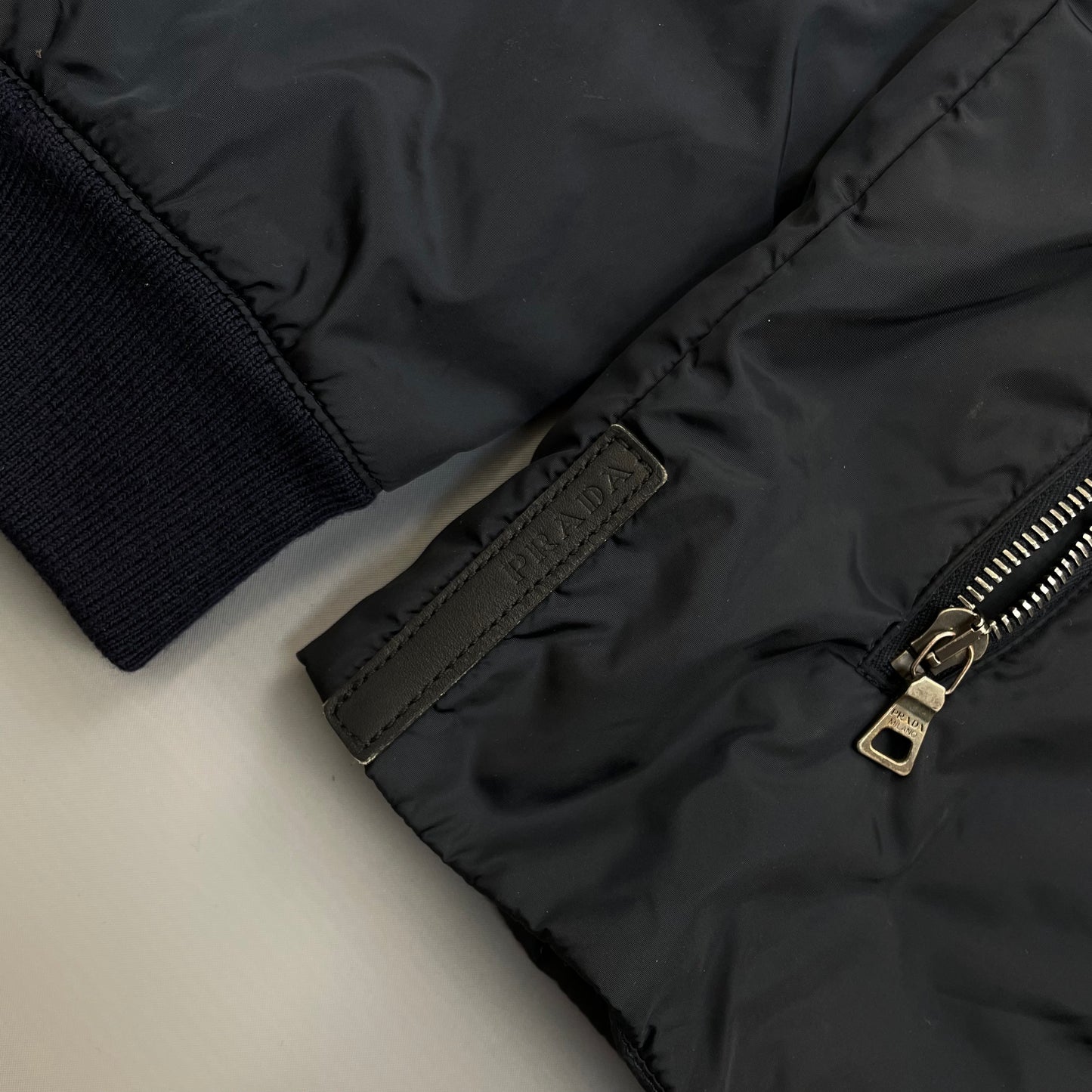 Prada Sport Navy 2006 Nylon Padded Bomber Jacket