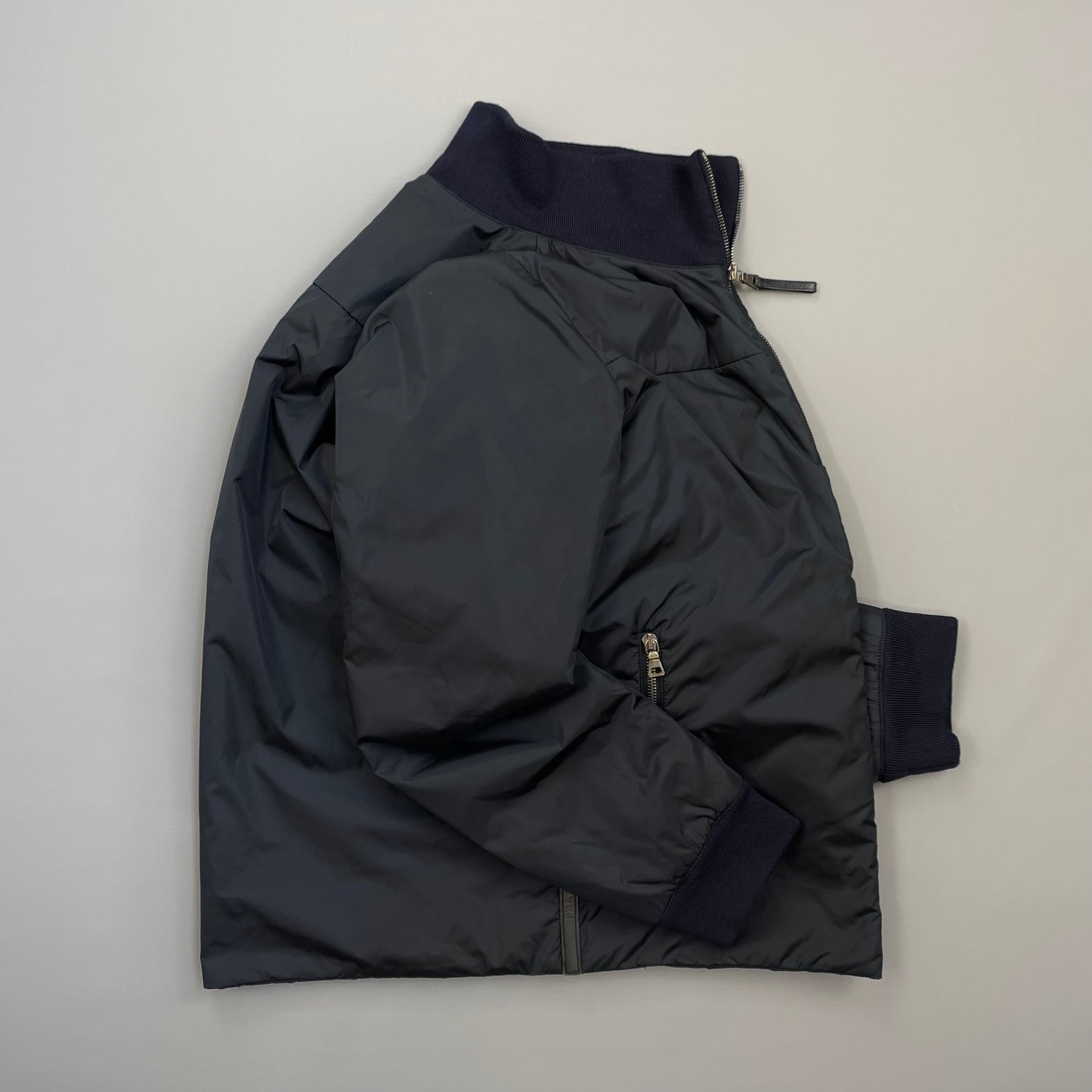 Prada Sport Navy 2006 Nylon Padded Bomber Jacket
