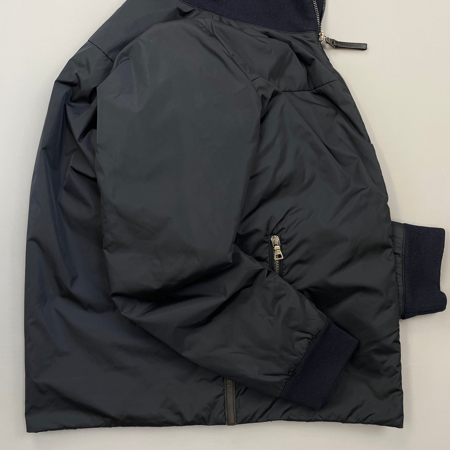 Prada Sport Navy 2006 Nylon Padded Bomber Jacket