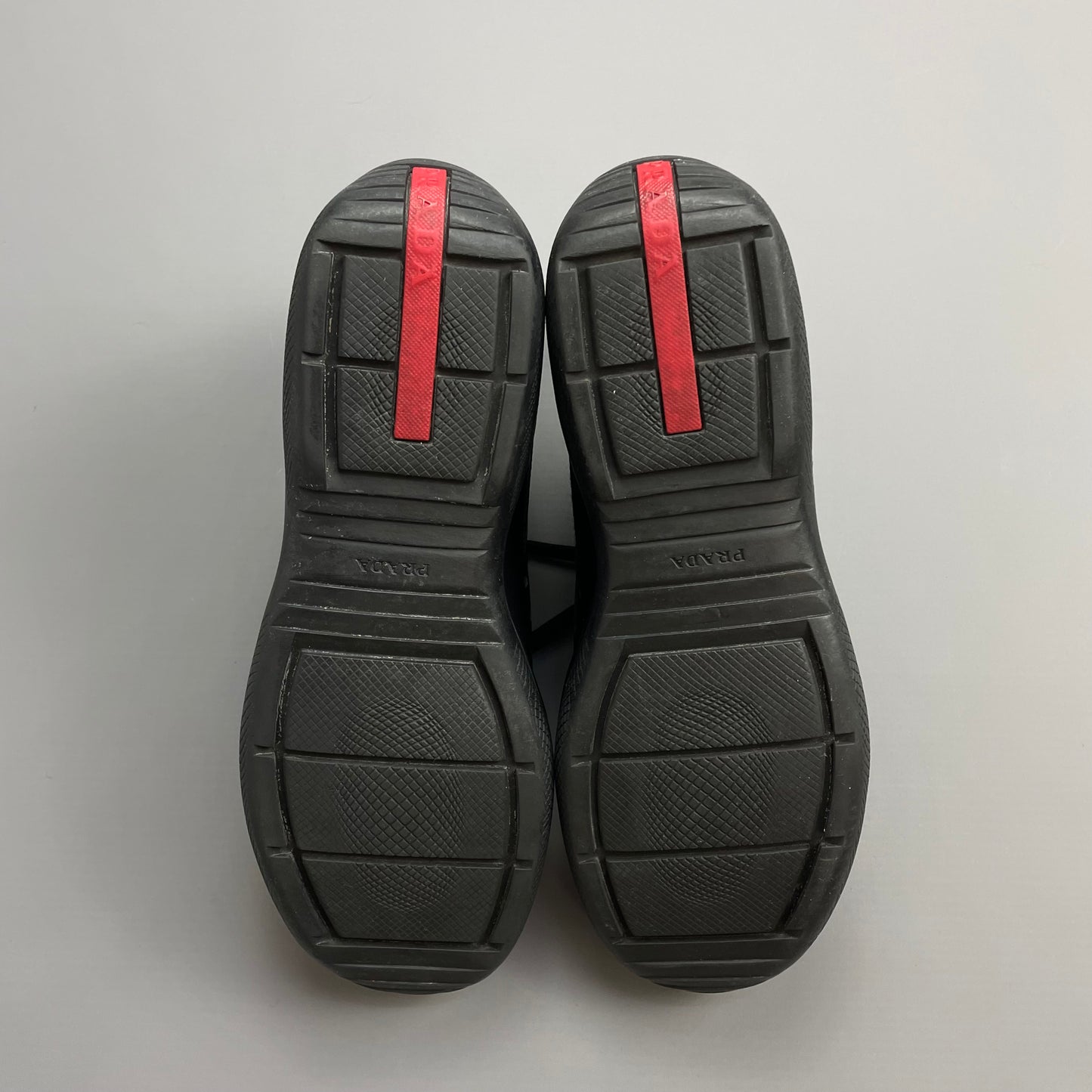 Prada Americas Cup Black Leather Trainers