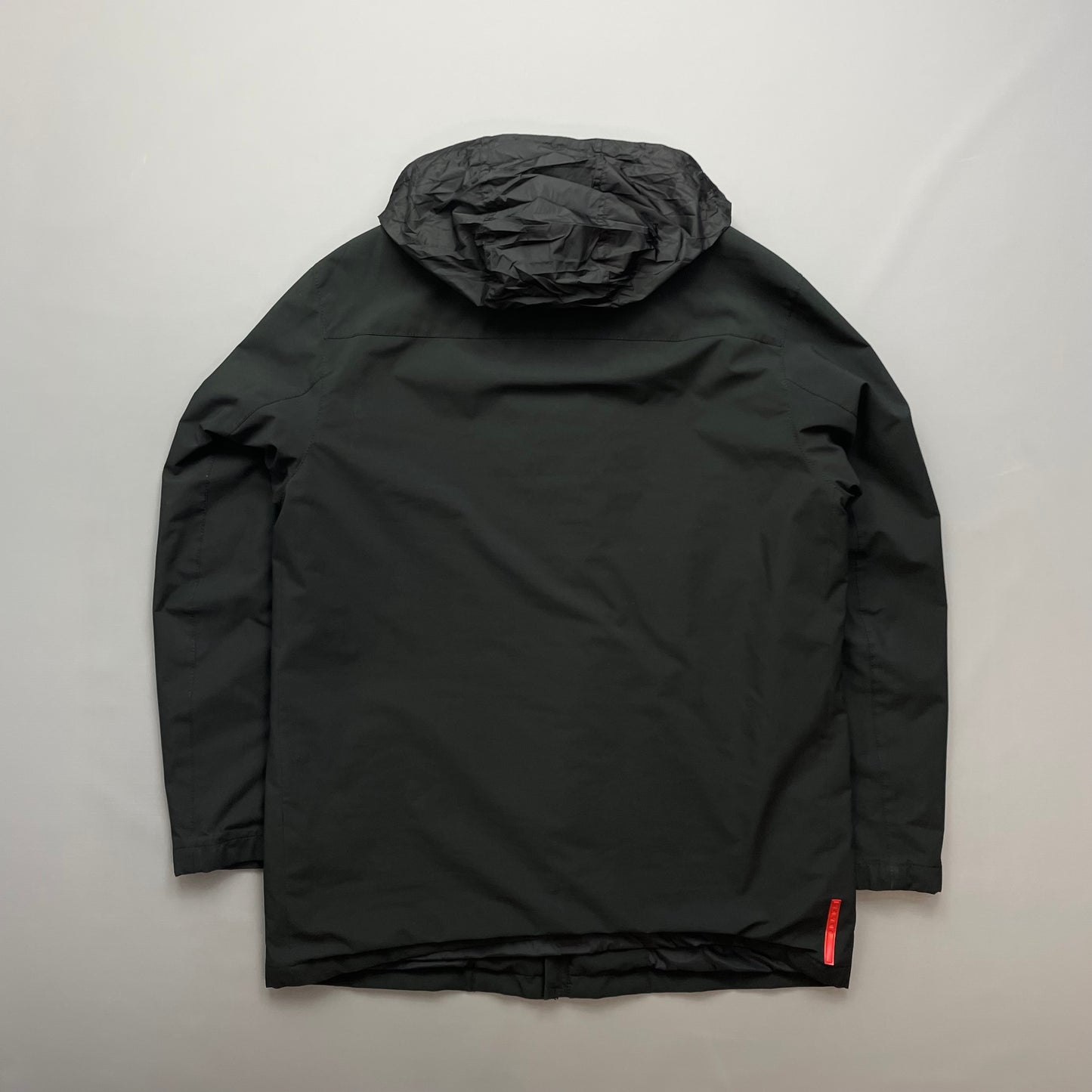 Prada Sport Black 2007 Windstopper Field Jacket w/ Concealed Hood