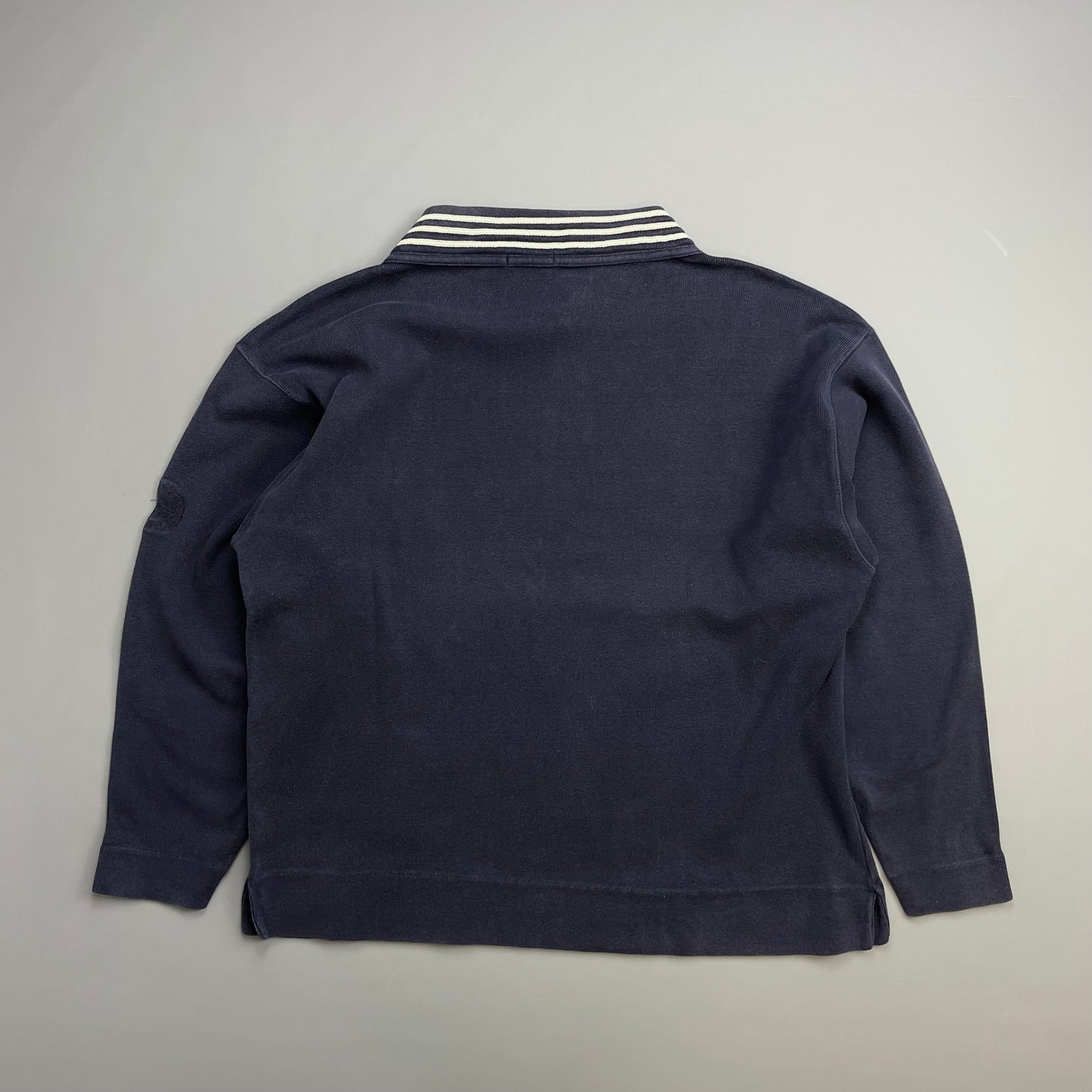 Stone Island Navy 80s Stripe & Compass Detailed Collar Jumper