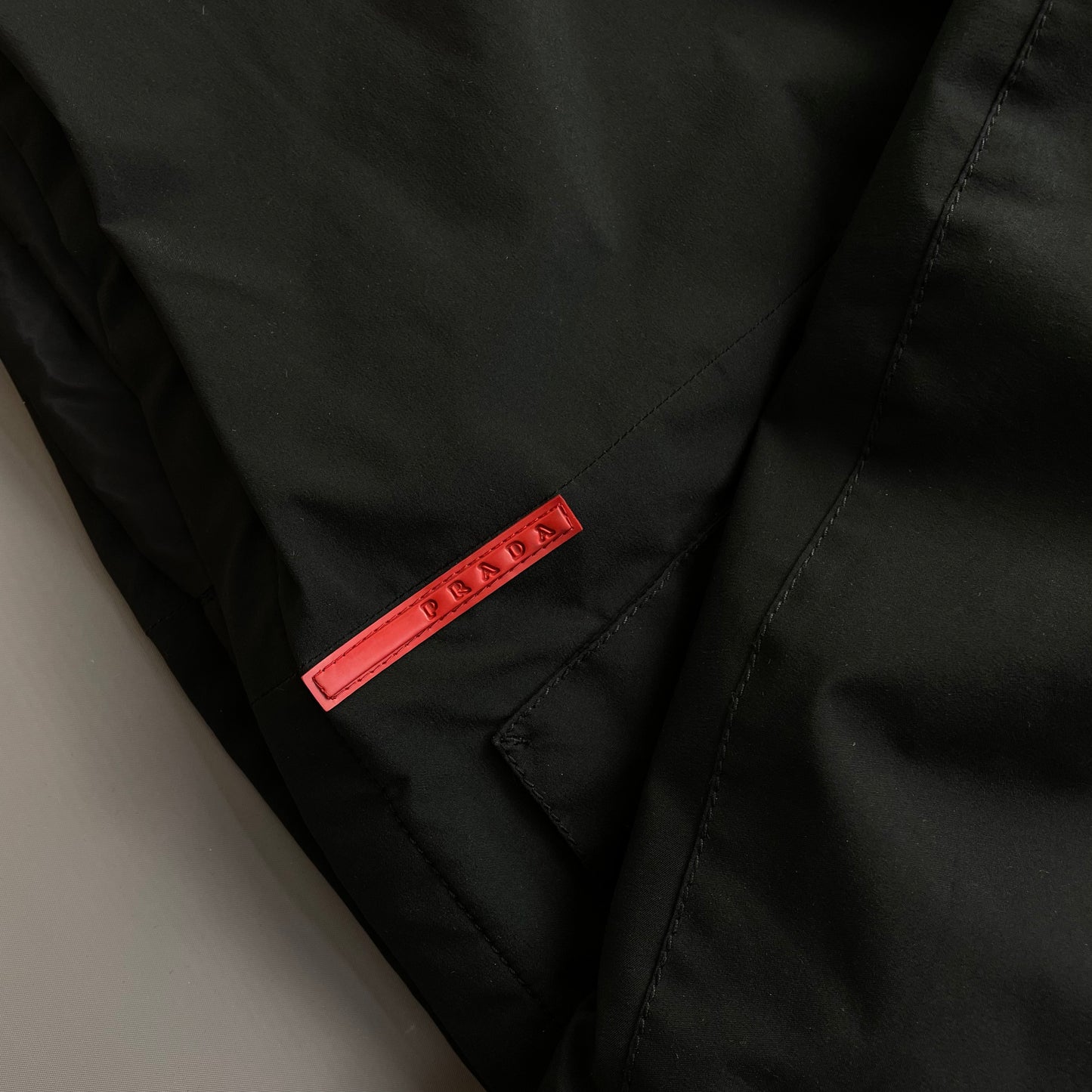 Prada Sport Black 2007 Windstopper Field Jacket w/ Concealed Hood