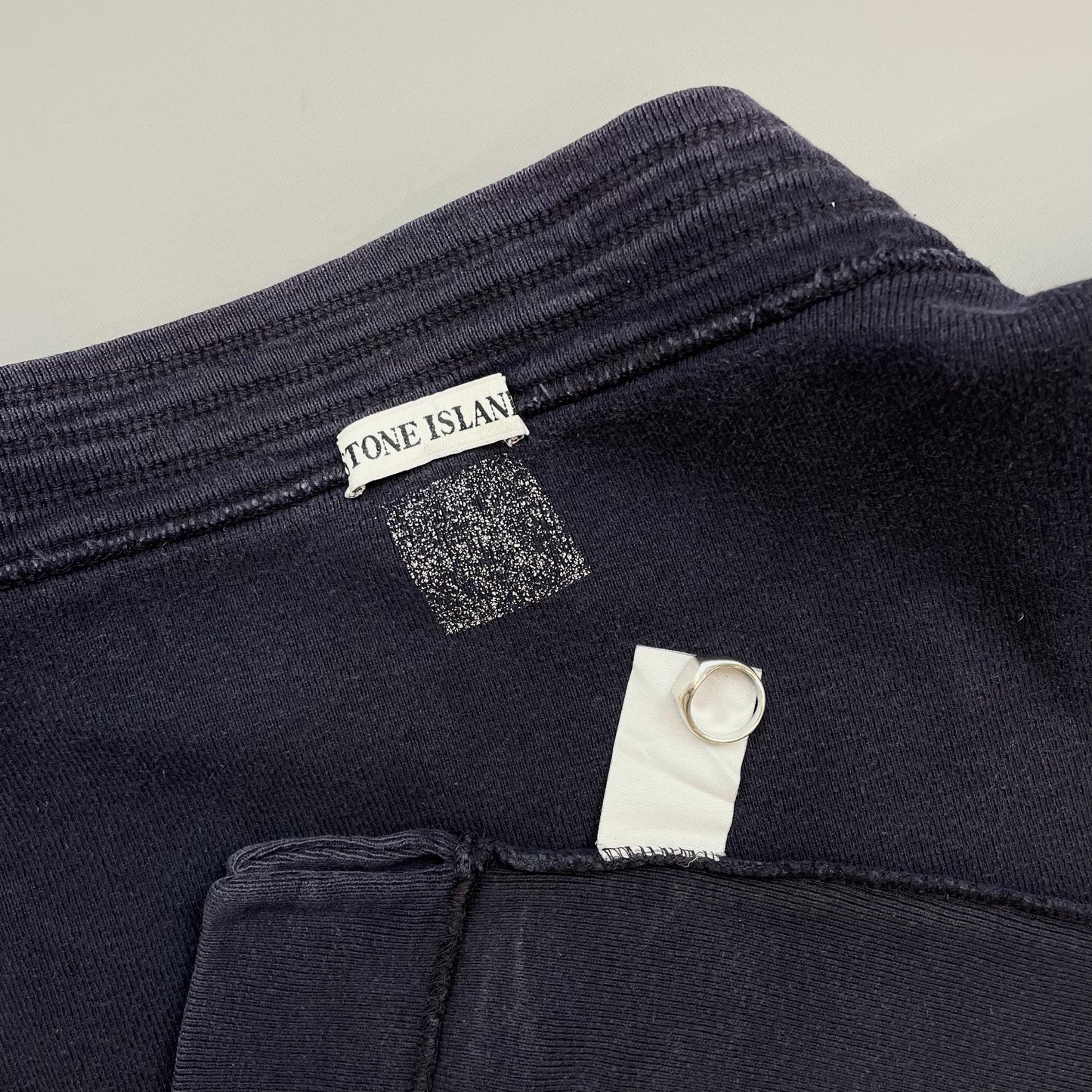 Stone Island Navy 80s Stripe & Compass Detailed Collar Jumper