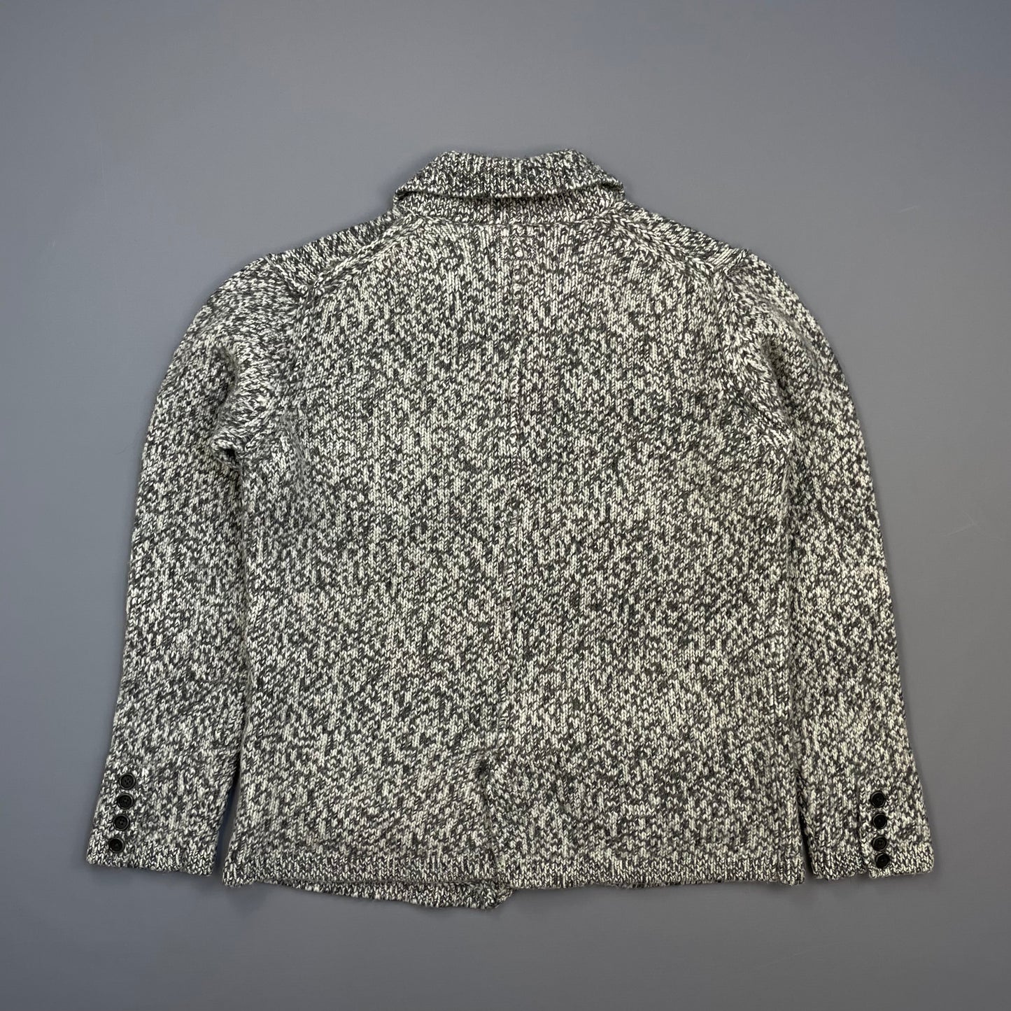 C.P. Company Grey Speckled Wool Knit Cardigan Jacket