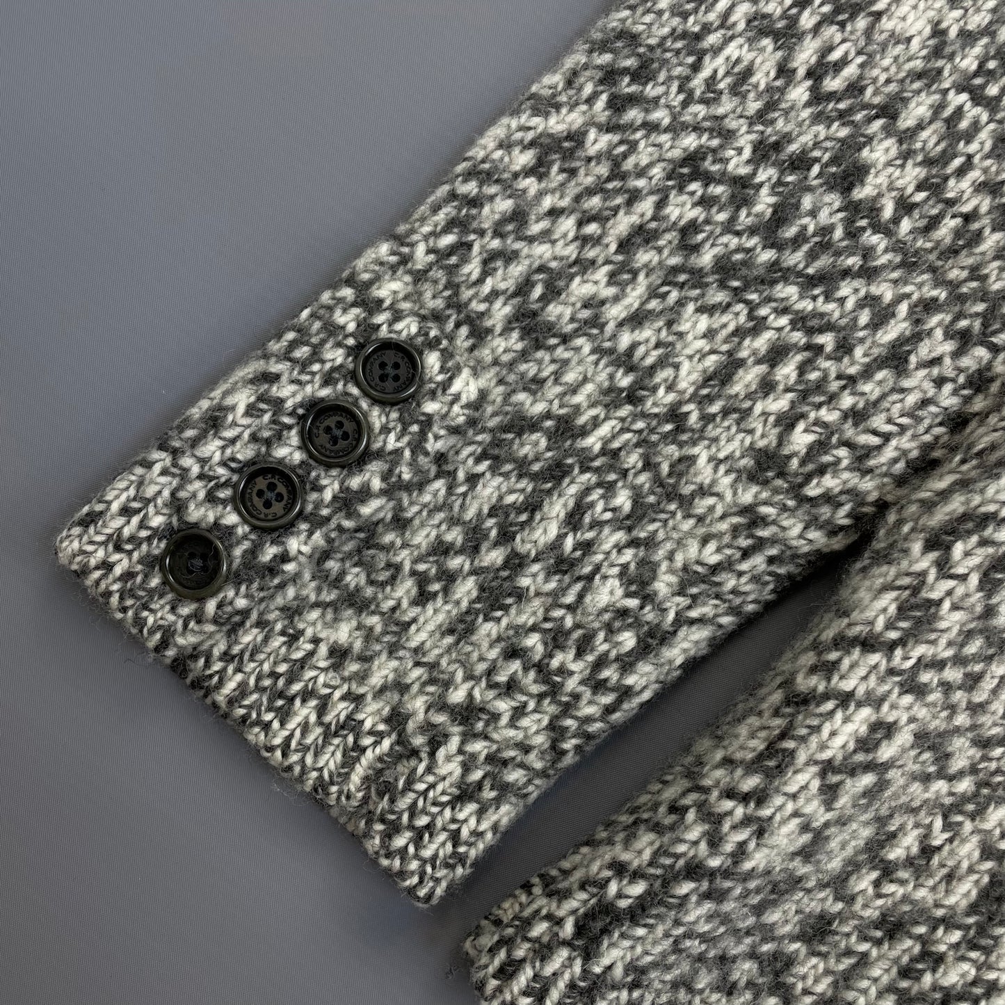 C.P. Company Grey Speckled Wool Knit Cardigan Jacket