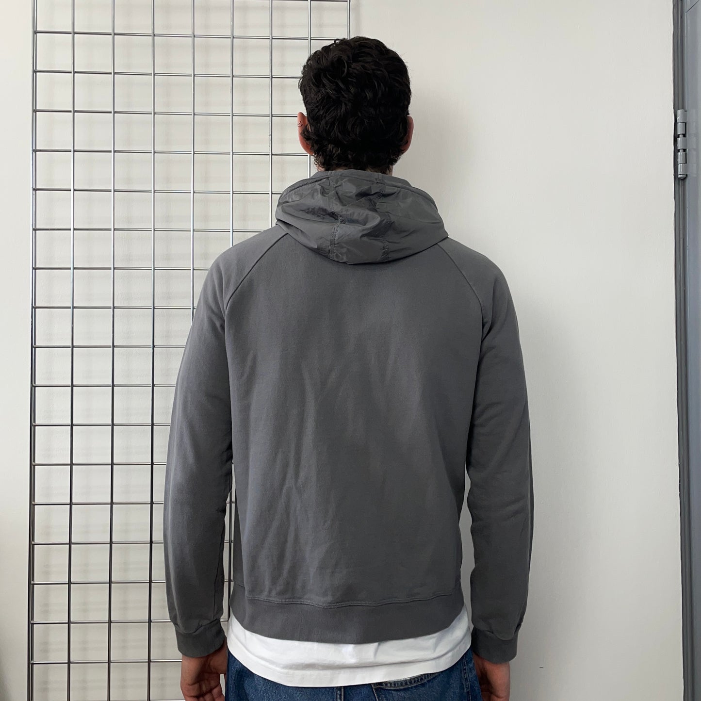 Prada Sport Grey 2019 Nylon Hood Zip-Through Hoodie