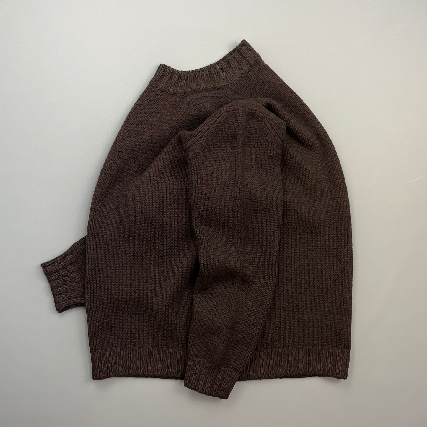 C.P. Company Brown AW97 Wool Heavyweight Mockneck Knit Jumper