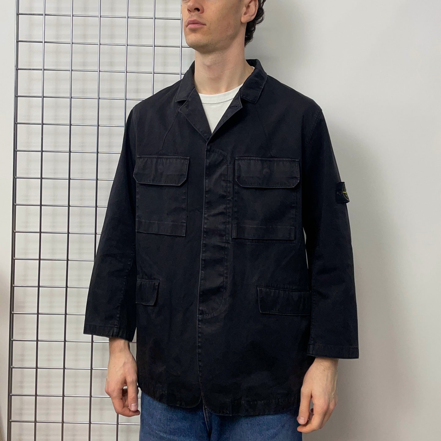 Stone Island Black AW05 Waxy Cotton Field Jacket