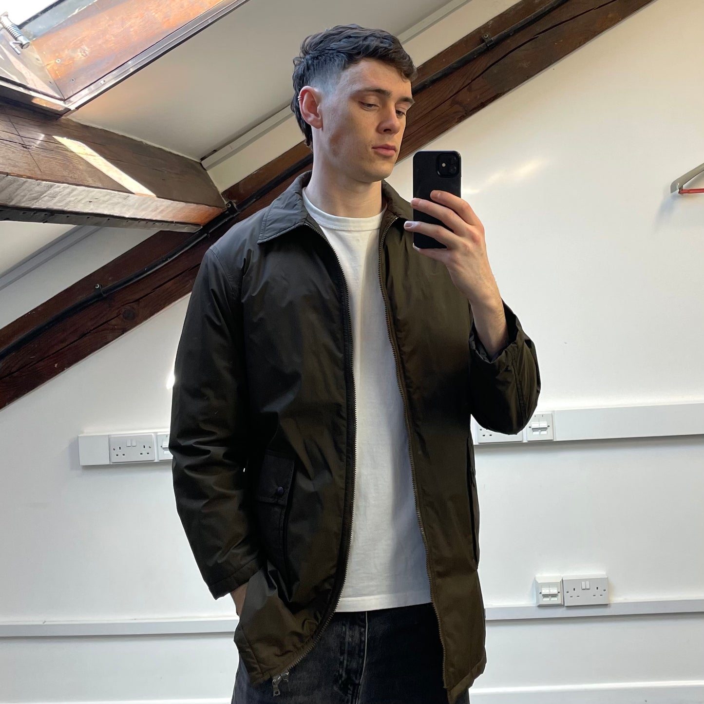 Prada Sport Brown 2006 Padded & Lined Nylon Trench Mac Jacket
