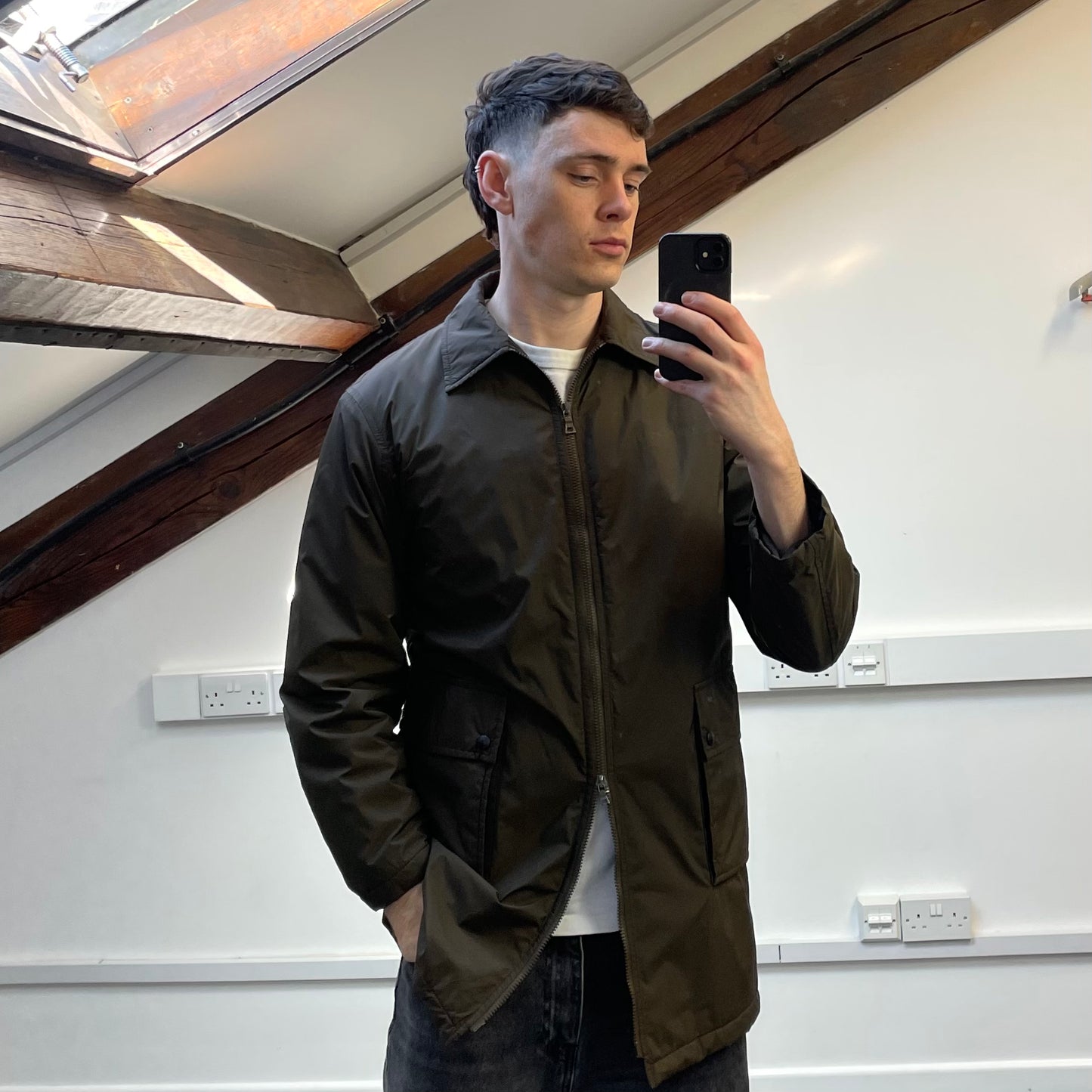 Prada Sport Brown 2006 Padded & Lined Nylon Trench Mac Jacket