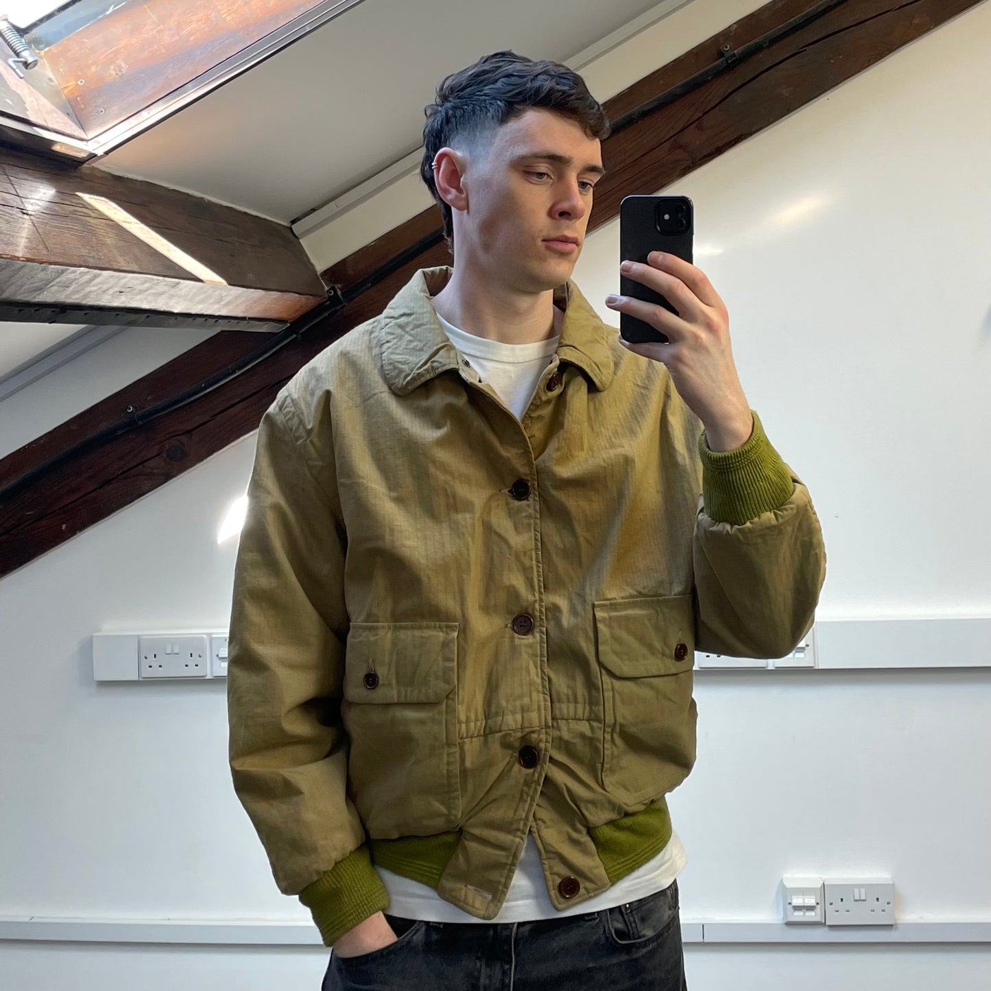 C.P. Company Brown 80s Ideas From Massimo Osti Japanese Release Fur Collar Herringbone Bomber Jacket