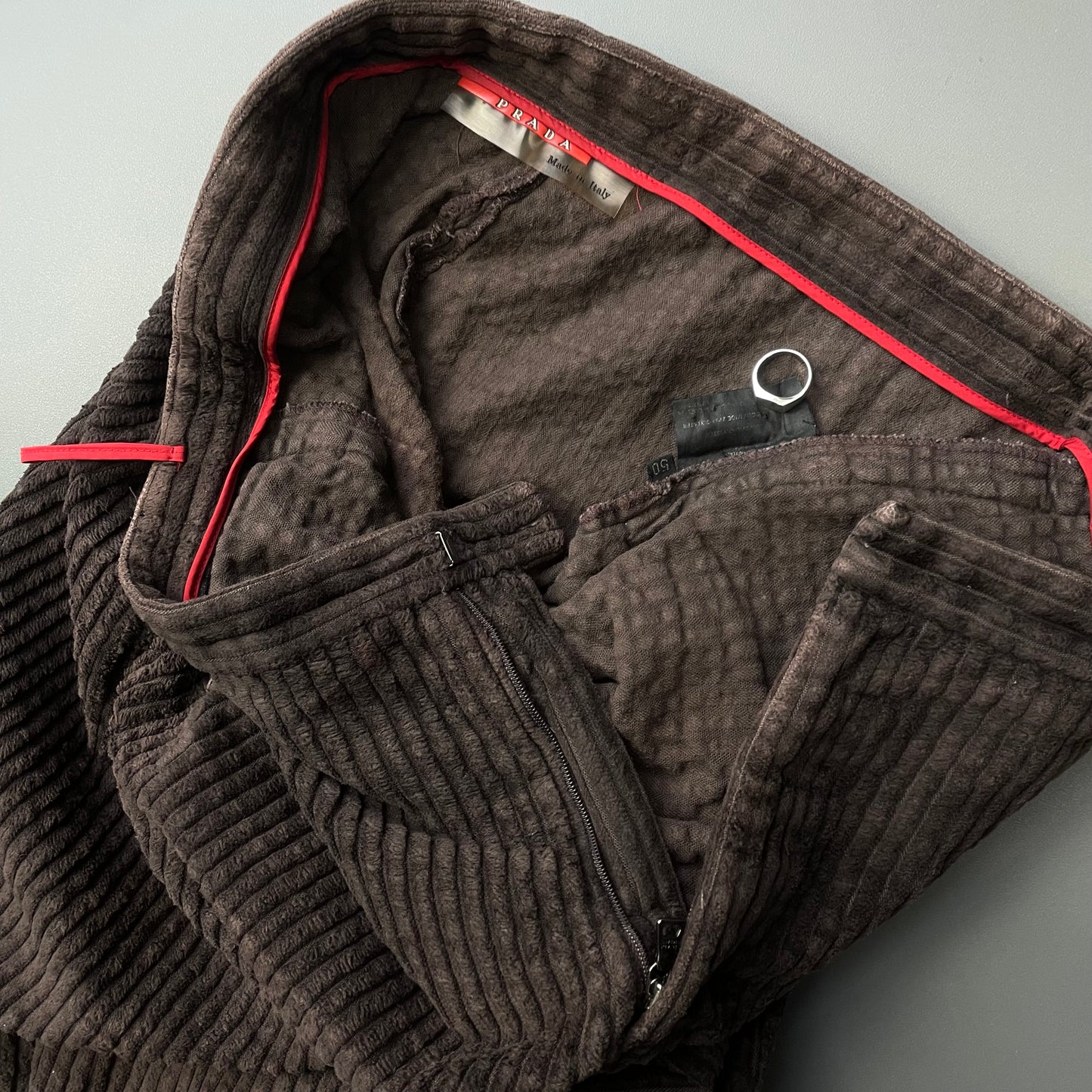 Prada Sport Brown FW00 Corduroy Ski Pant Trousers