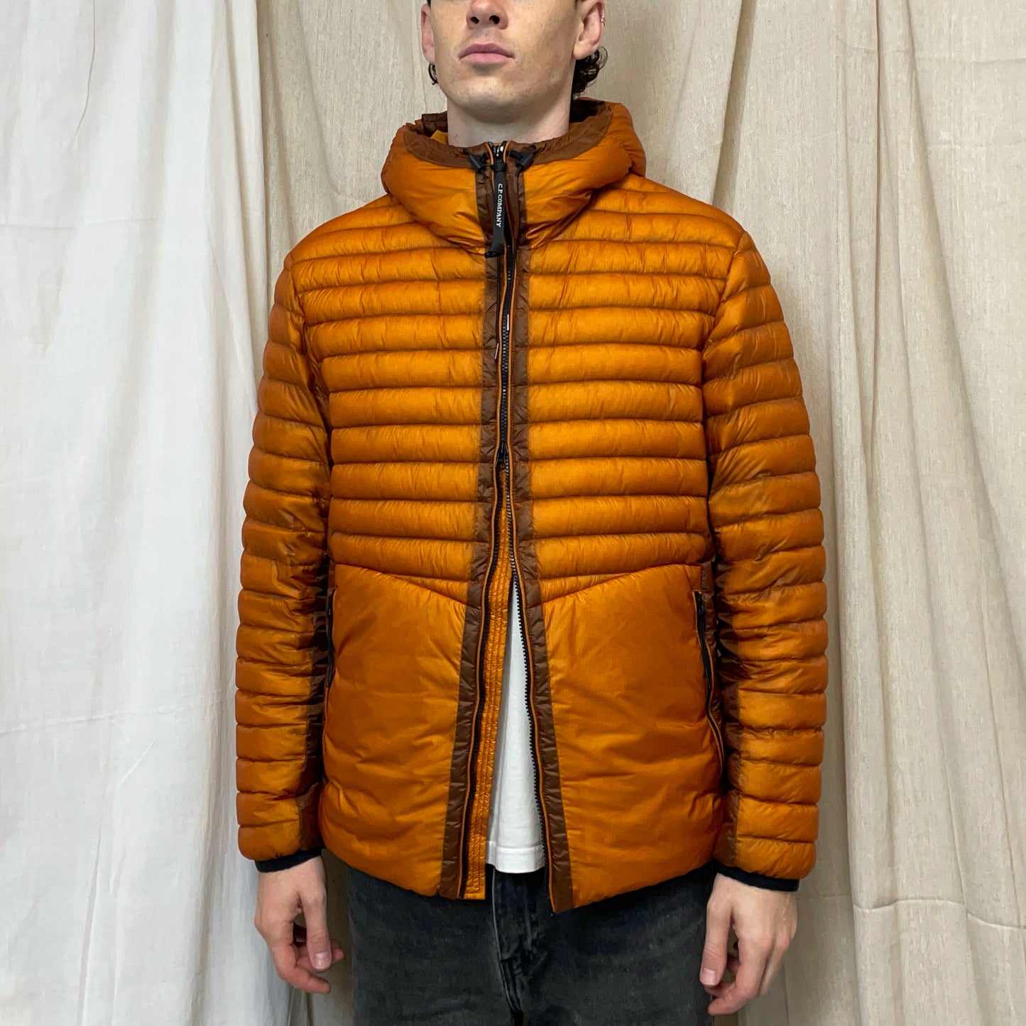 C.P. Company Orange AW24 DD Shell Goggle Down Puffer Jacket