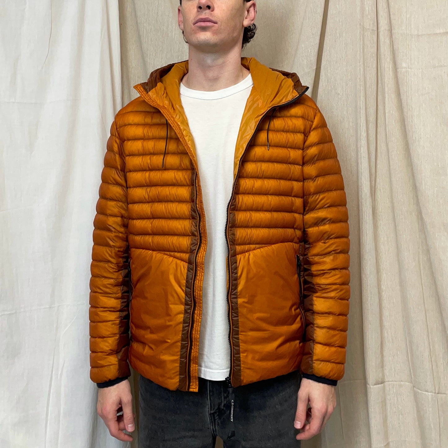 C.P. Company Orange AW24 DD Shell Goggle Down Puffer Jacket