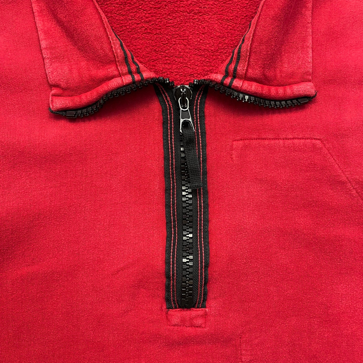 Stone Island Red AW08 Half-Zip Jumper Sweatshirt