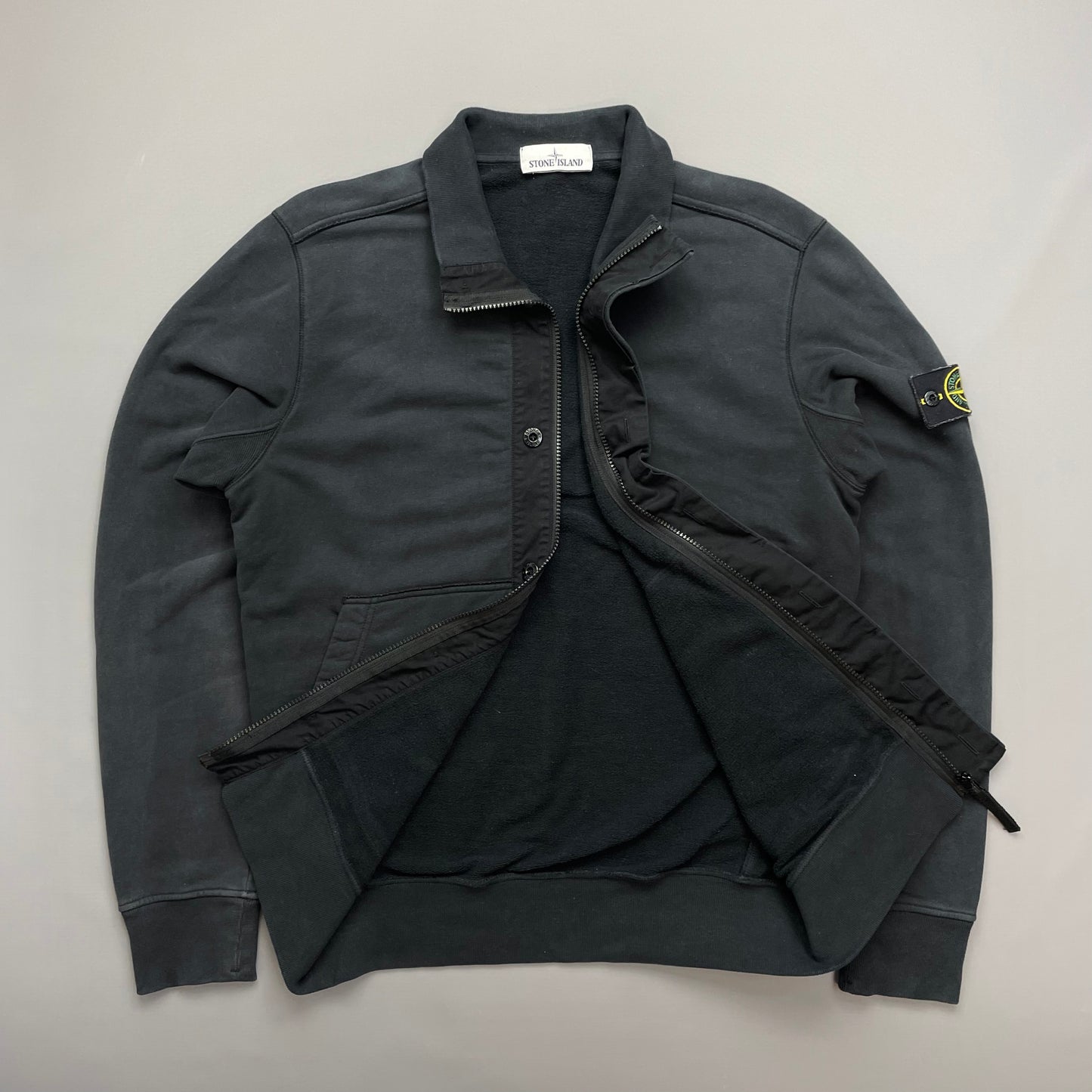 Stone Island Grey AW17 Zip-Through Cotton Jacket