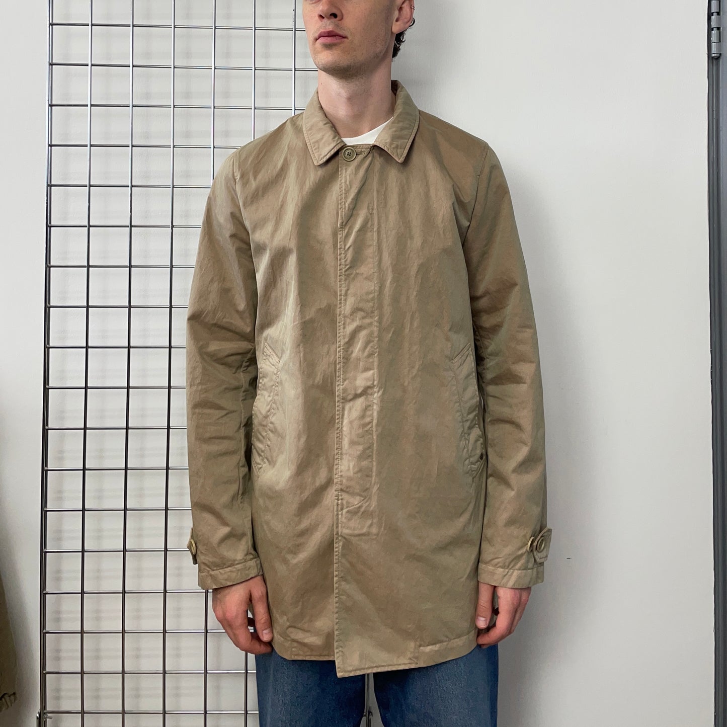 C.P. Company Beige & Orange Car Coat