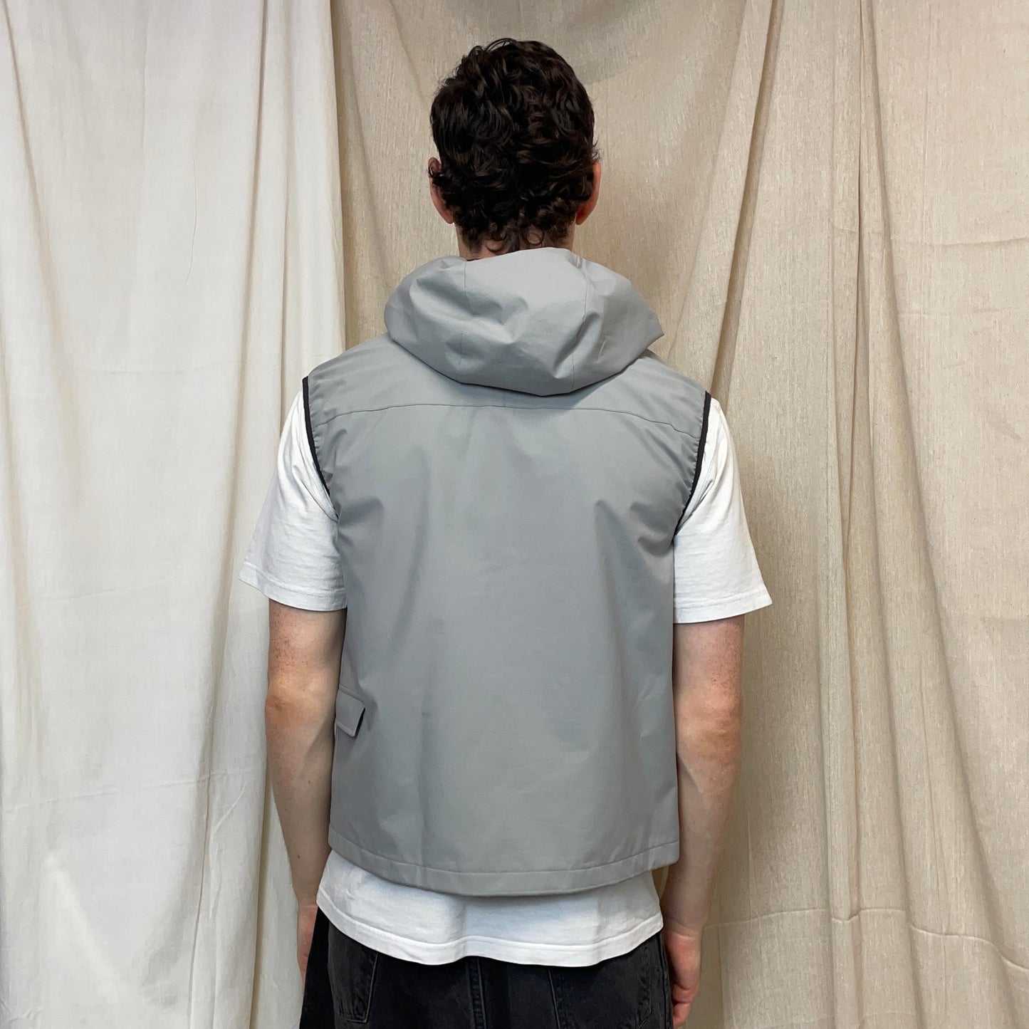 Prada Sport Grey SS00 Hooded Sailing Gilet Vest