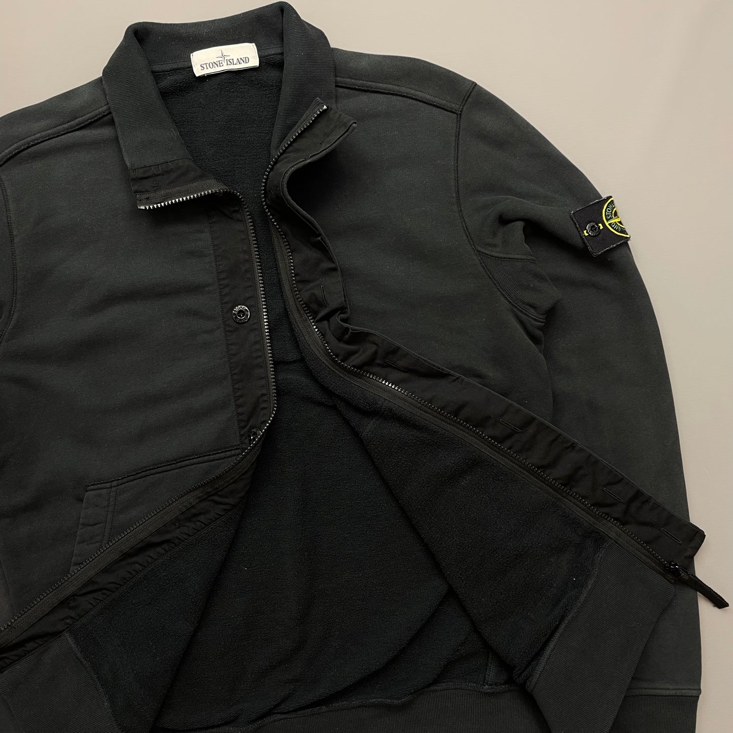 Stone Island Grey AW17 Zip-Through Cotton Jacket