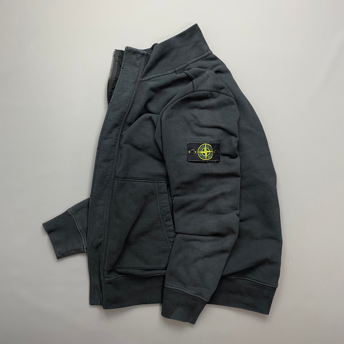 Stone Island Grey AW17 Zip-Through Cotton Jacket