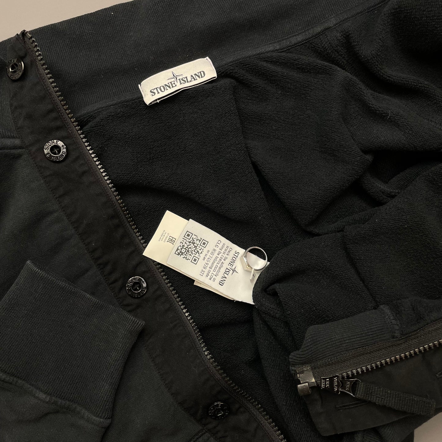 Stone Island Grey AW17 Zip-Through Cotton Jacket