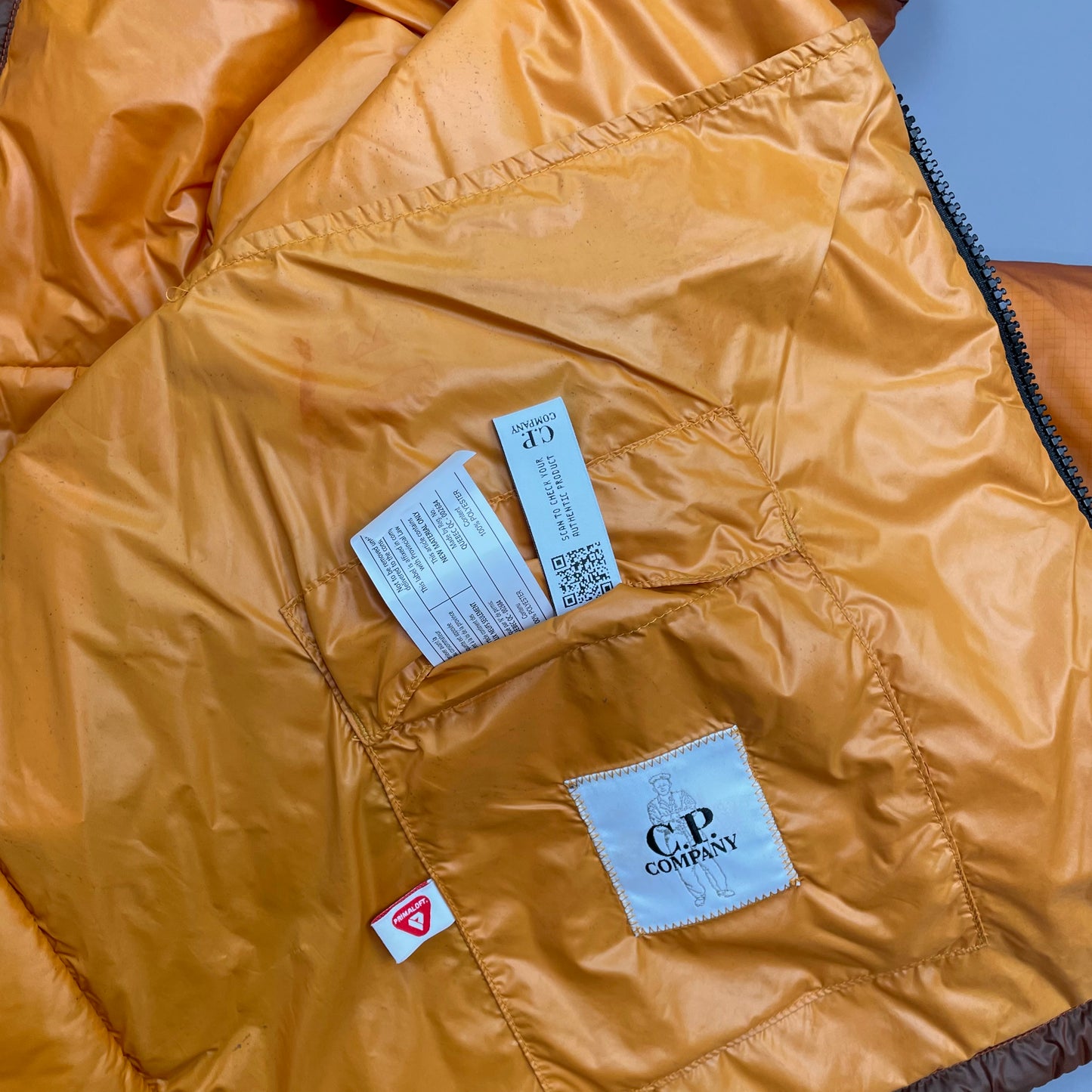 C.P. Company Orange Outline With Primaloft Technology Jacket