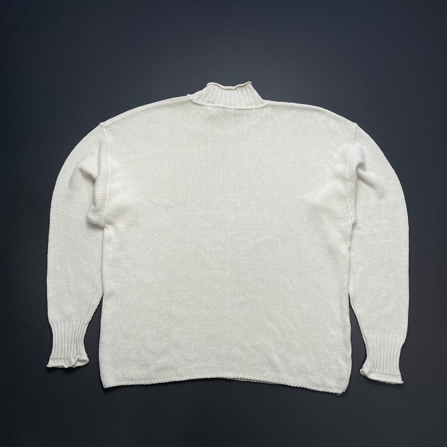C.P. Company Cream White 80s Ideas From Massimo Osti Spellout Knit Jumper