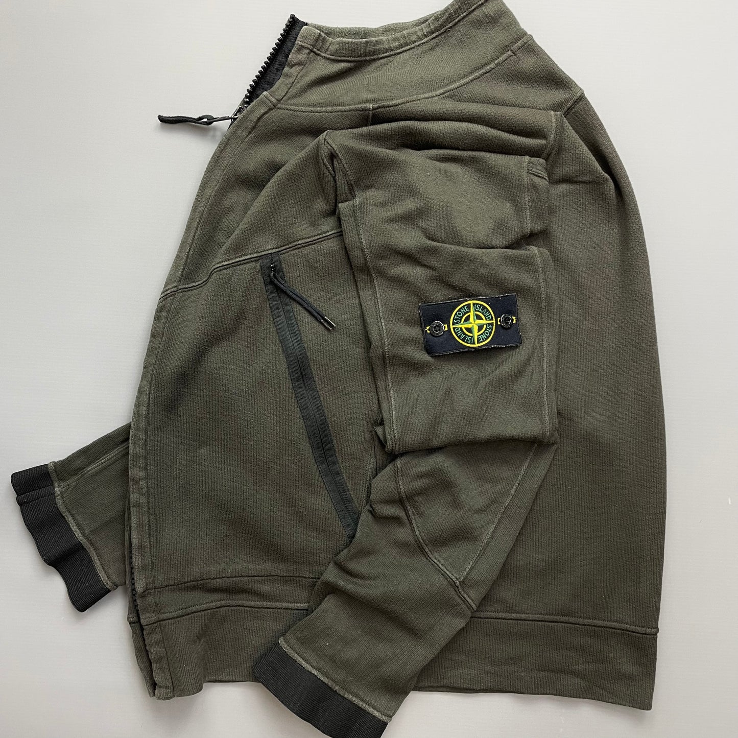 Stone Island Khaki SS06 Lightweight Cotton Zip-Through Jacket