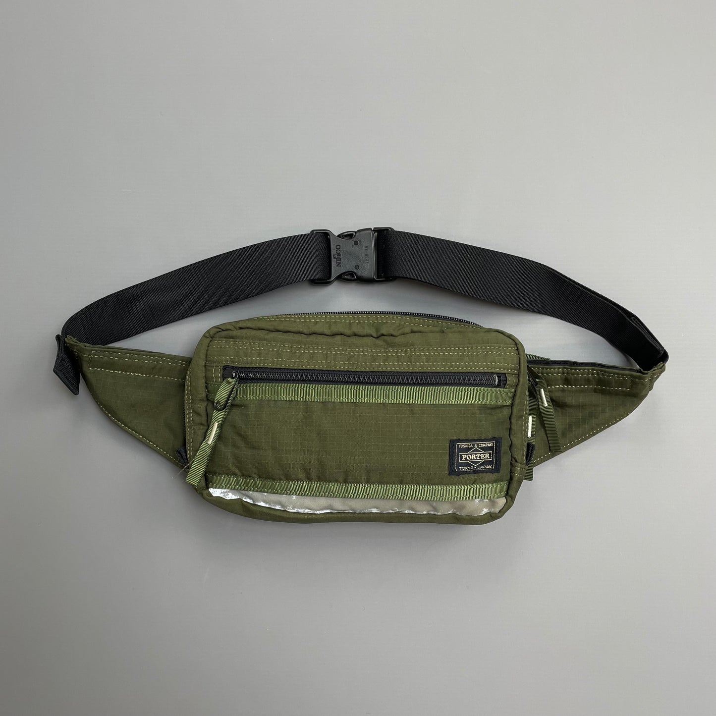 Porter Yoshida & Co. Green Canvas Ripstop 3M Reflective Crossbody Bag