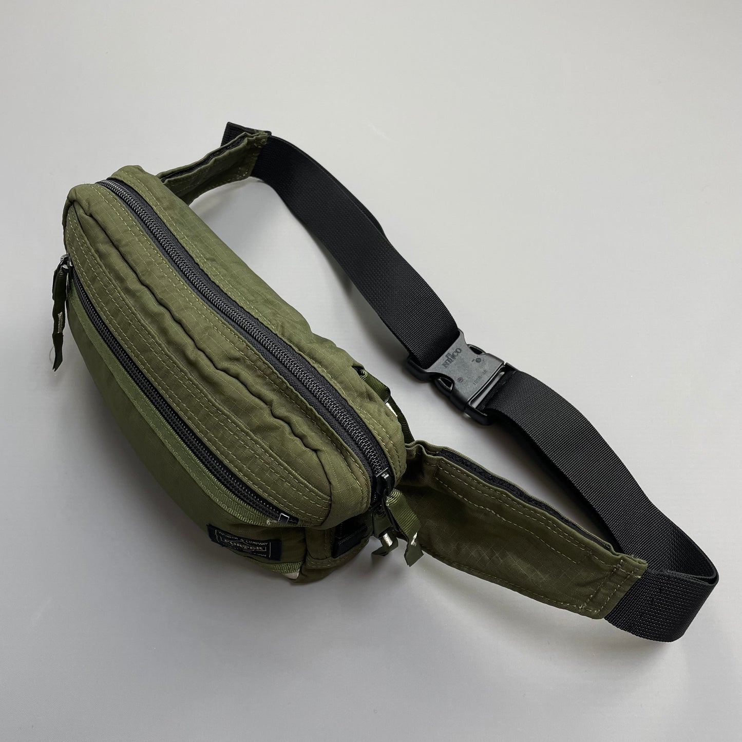 Porter Yoshida & Co. Green Canvas Ripstop 3M Reflective Crossbody Bag