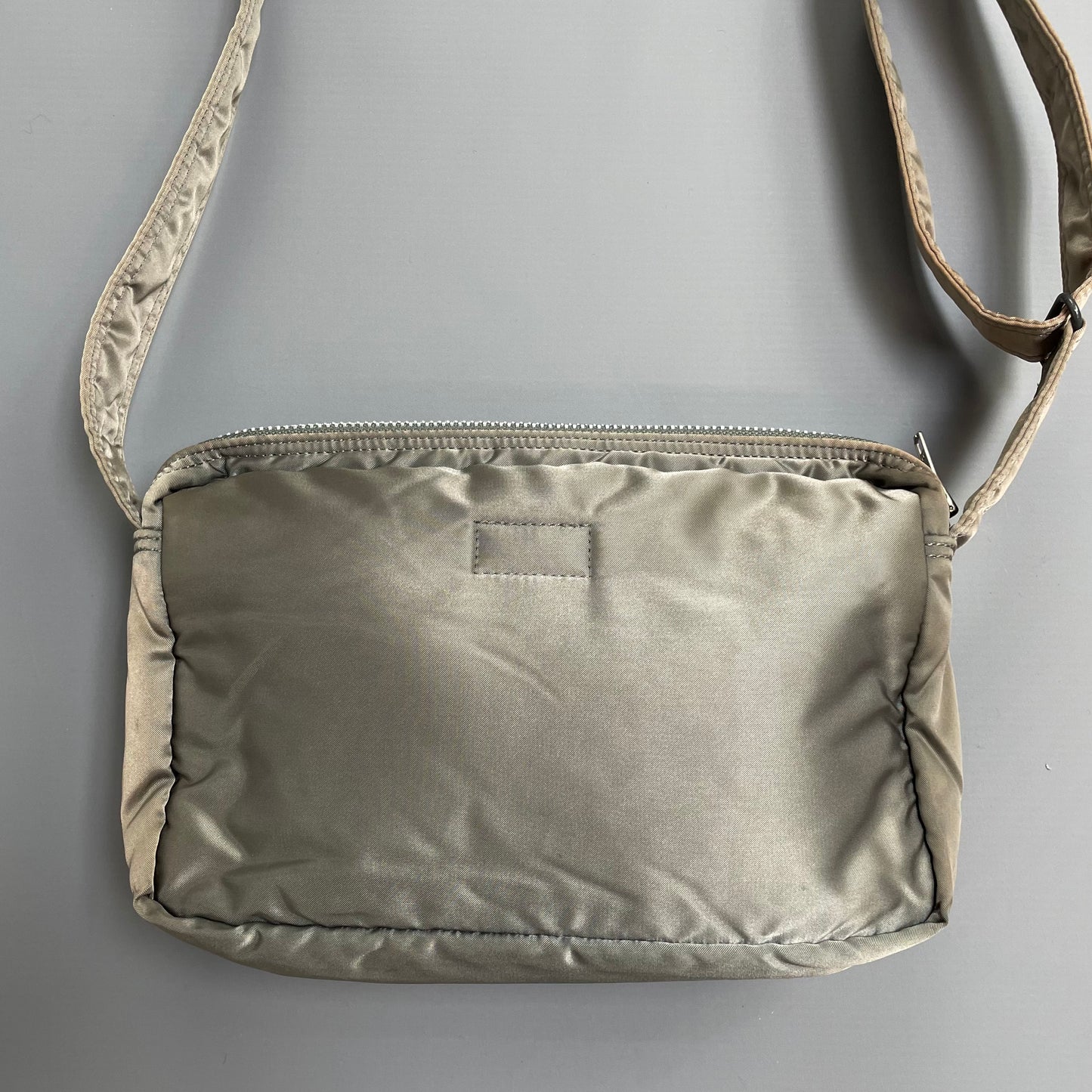 Porter Yoshida & Co. Silver & Beige Nylon Tanker Shoulder Bag