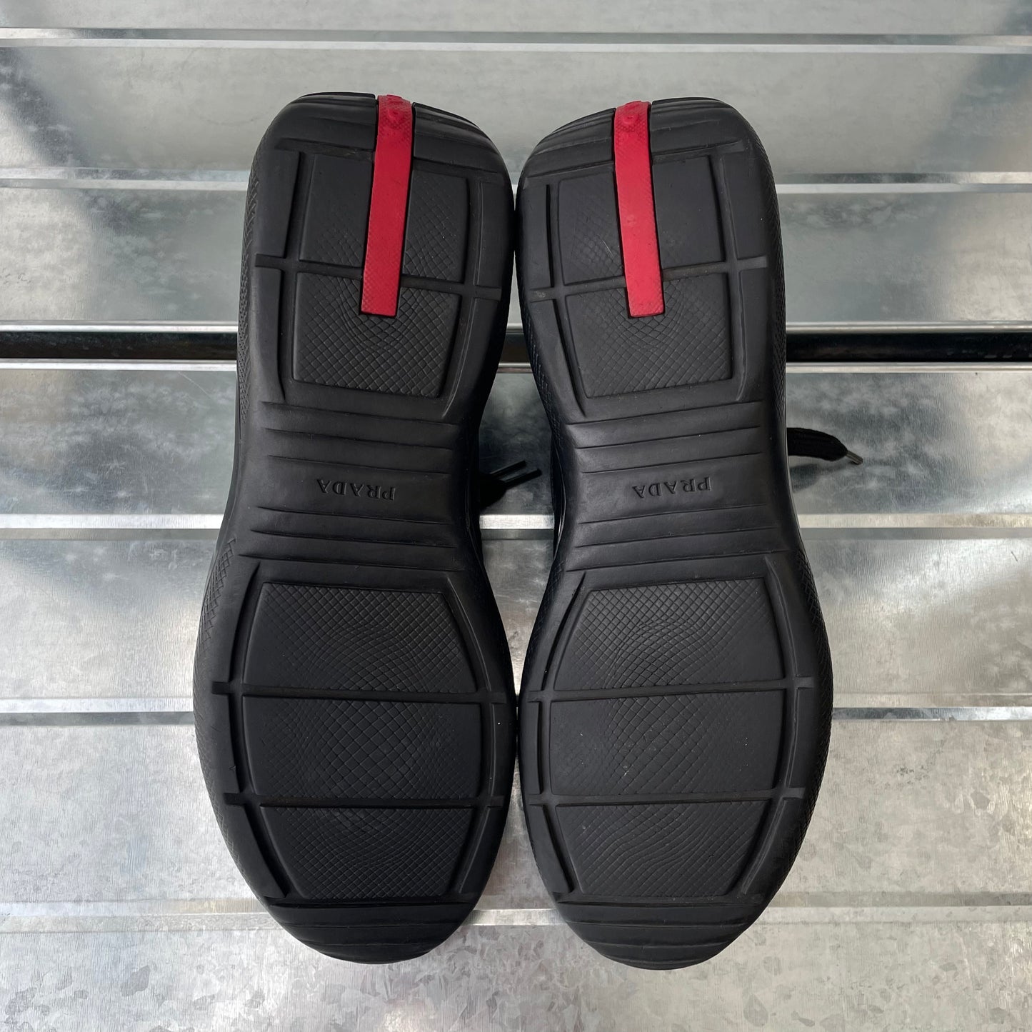 Prada Sport Black 00s All Leather Americas Cup Trainers