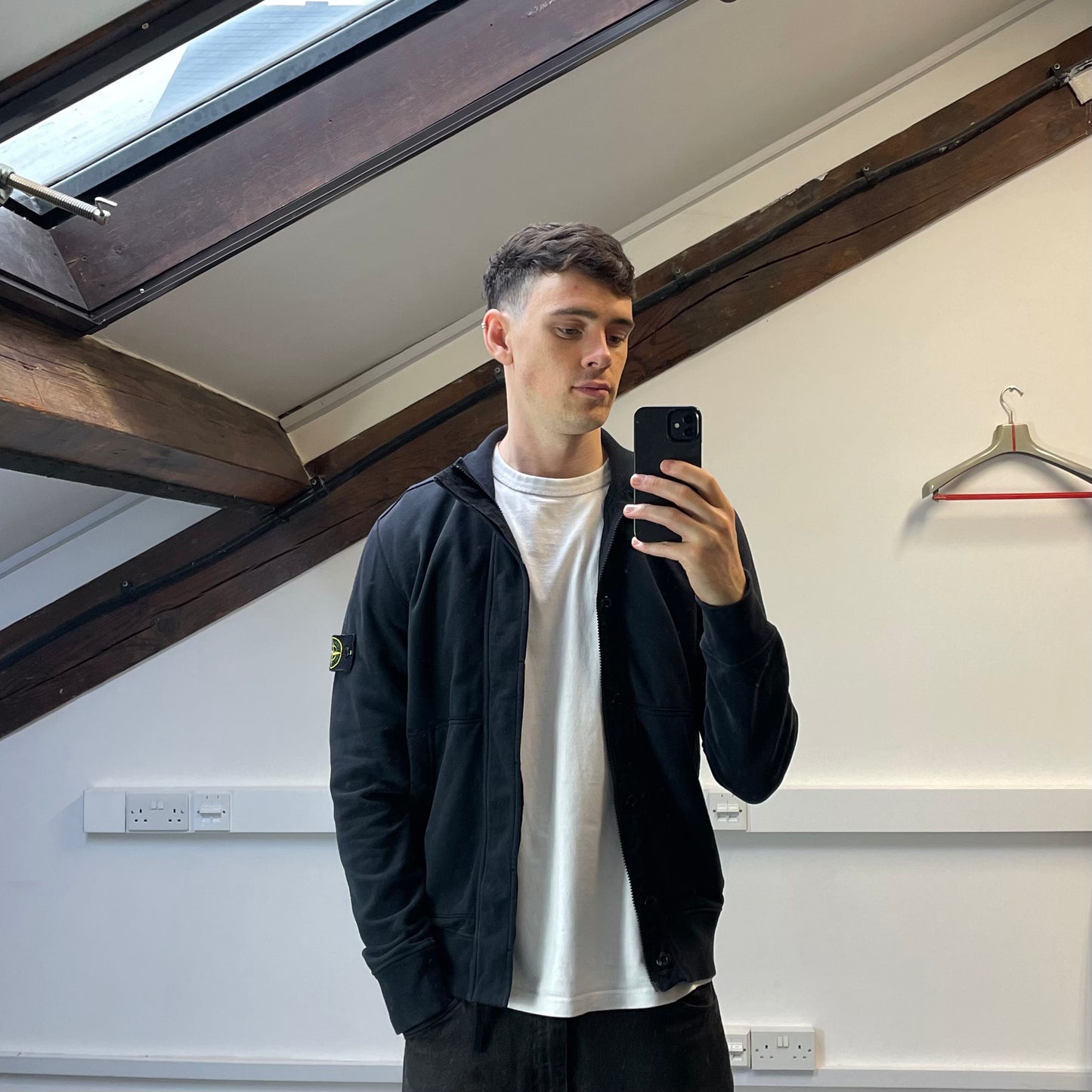 Stone Island Grey AW17 Zip-Through Cotton Jacket