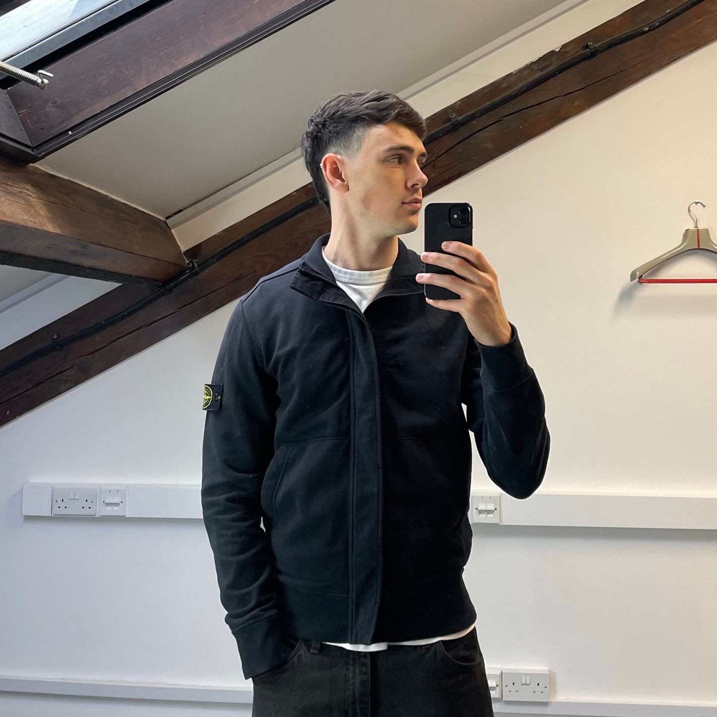 Stone Island Grey AW17 Zip-Through Cotton Jacket