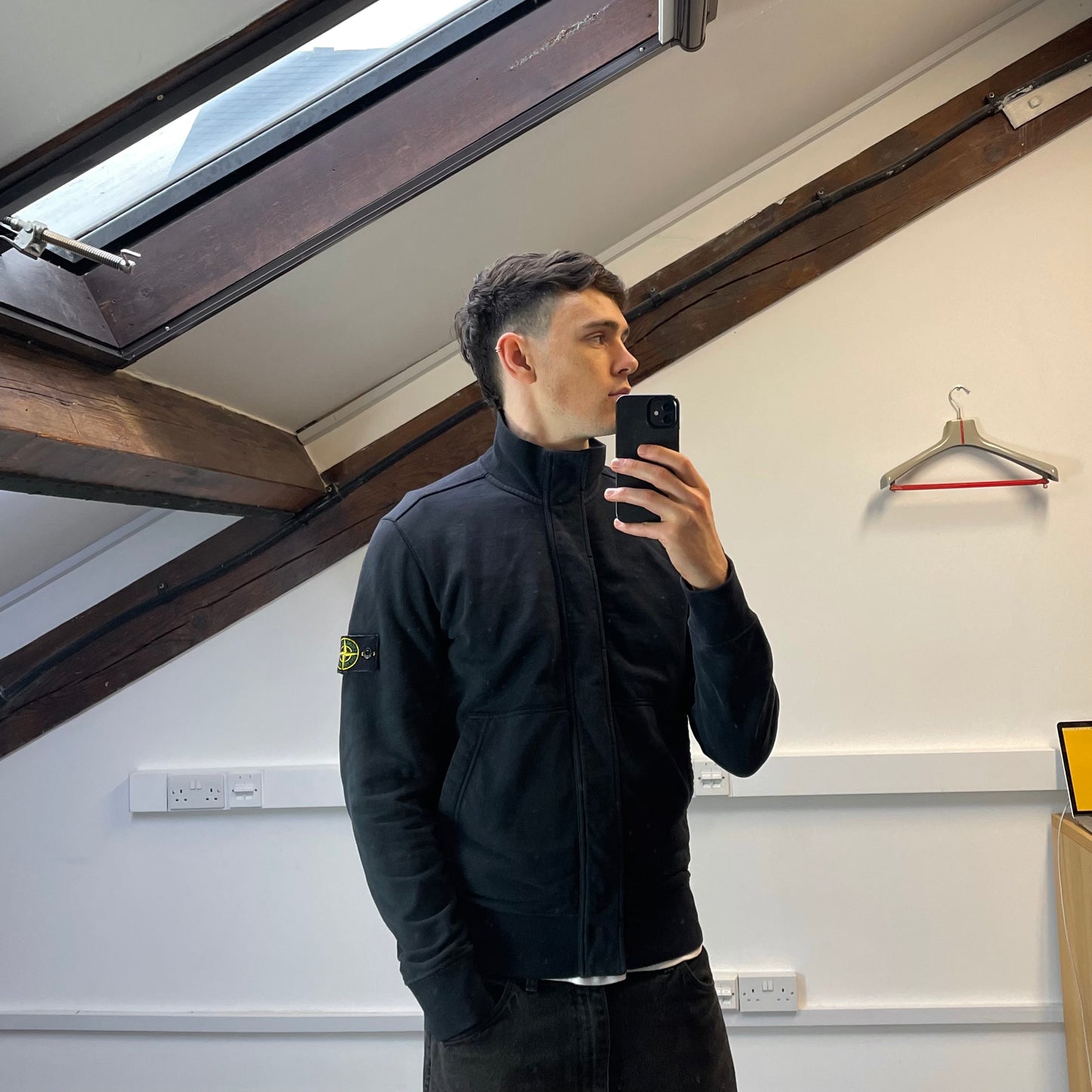 Stone Island Grey AW17 Zip-Through Cotton Jacket